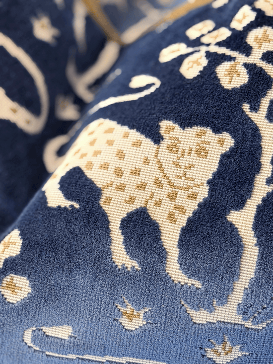 Woodland Leopard, Sapphire – Euro Pillow