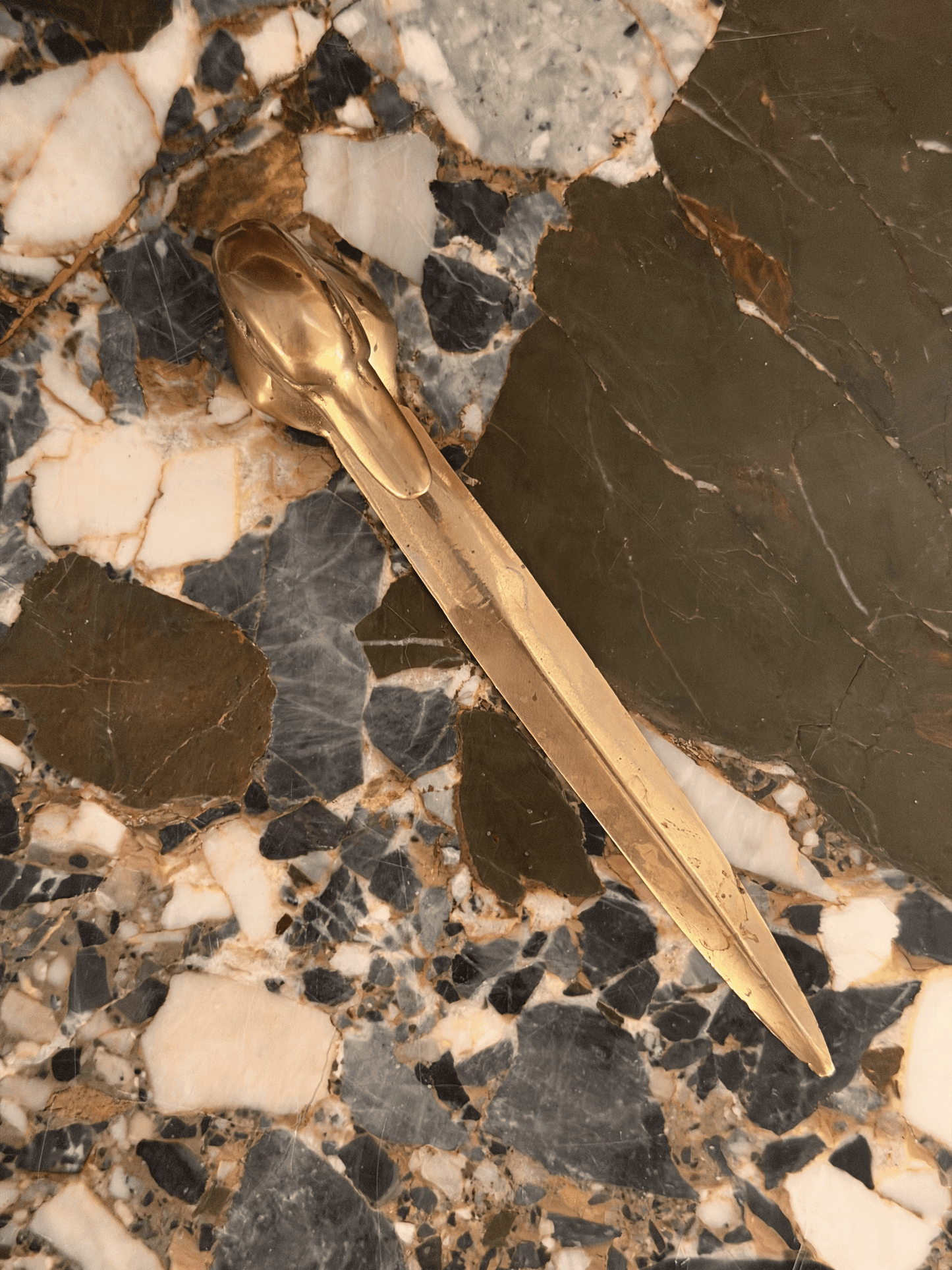 Vintage Brass Duck Letter Opener