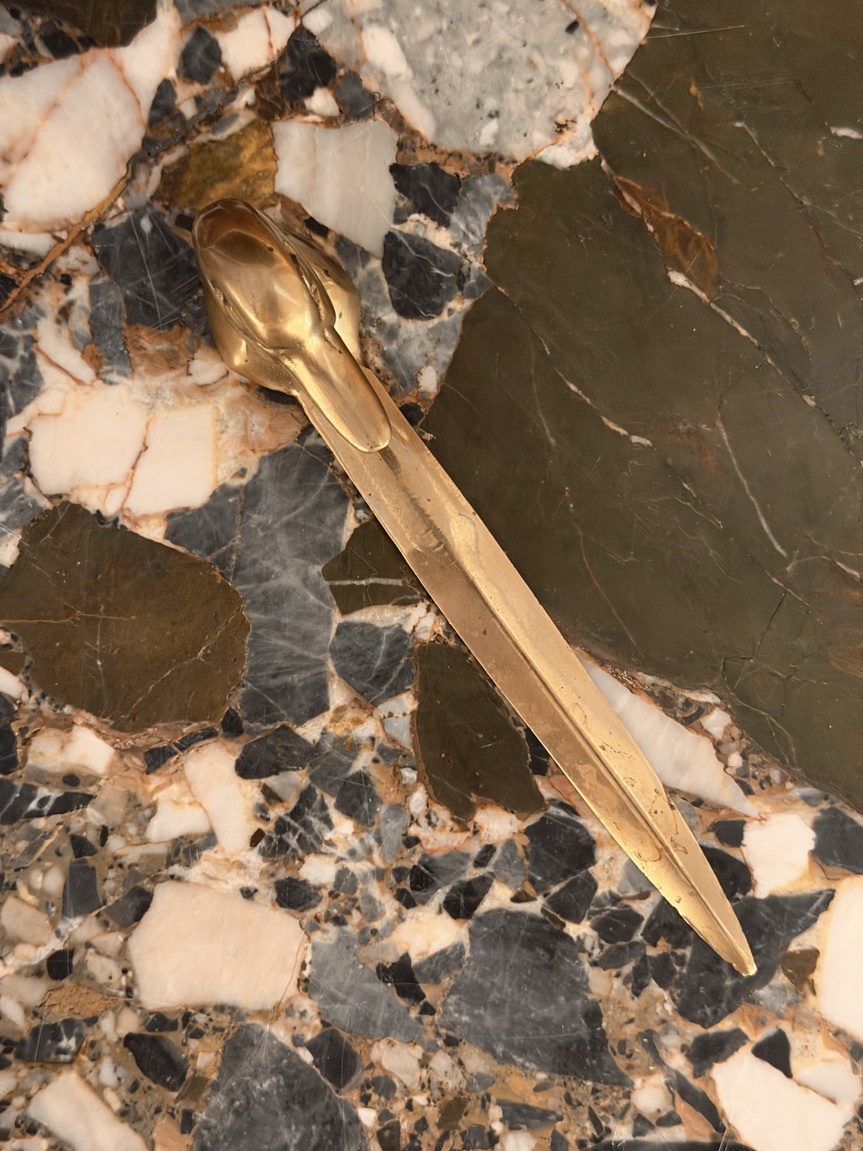 Vintage Brass Duck Letter Opener
