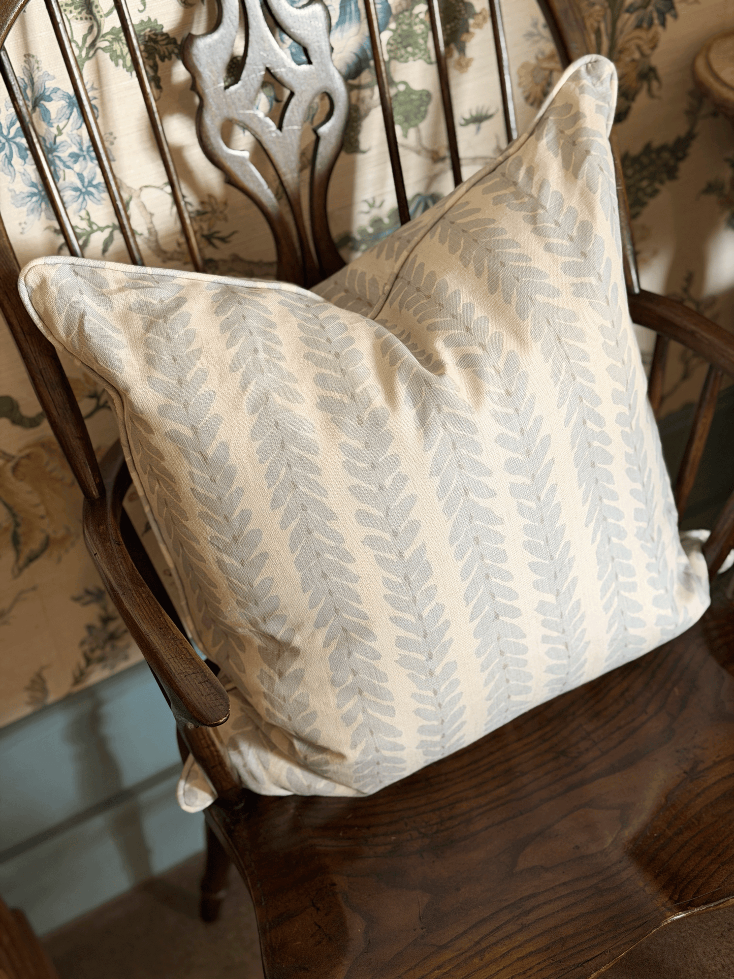 Woodperry, Blue - Throw Pillow