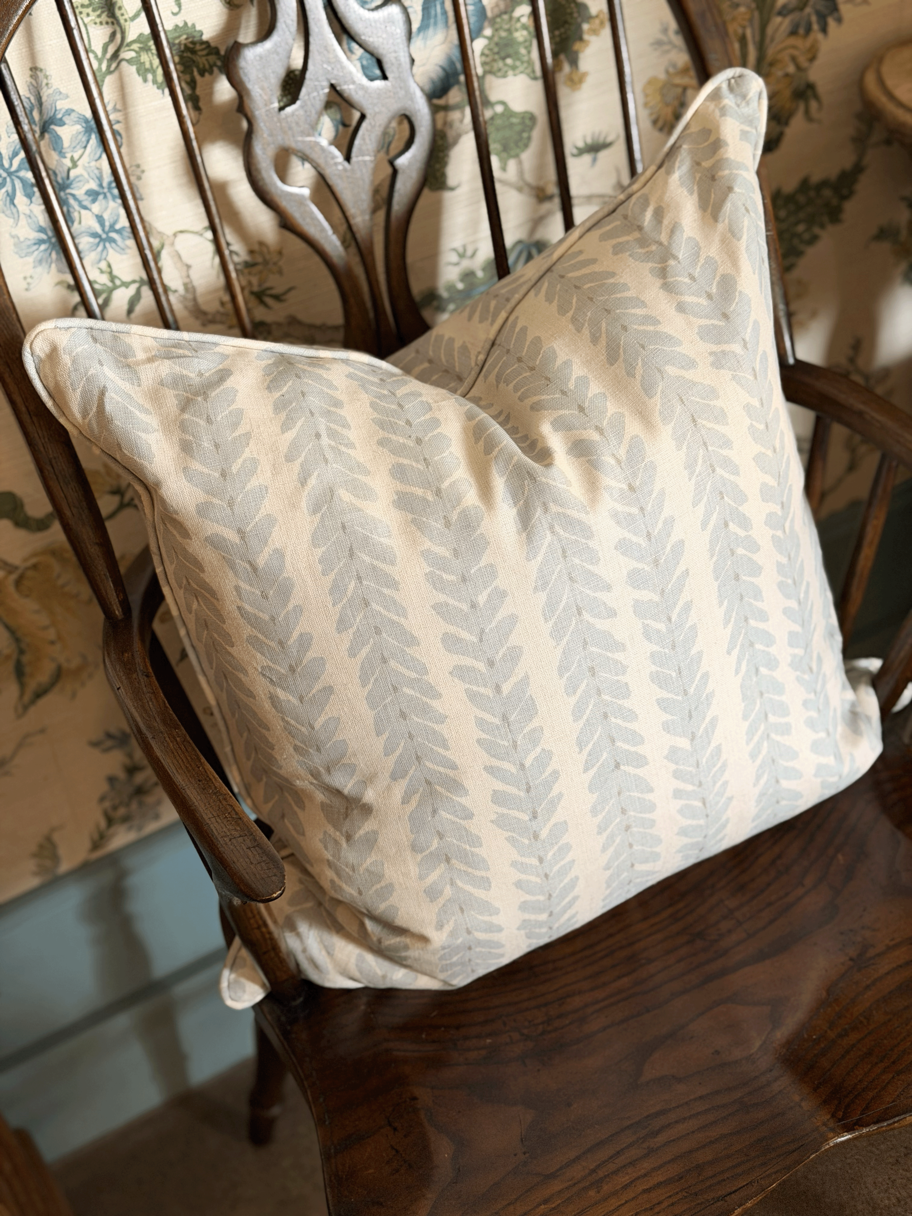 Woodperry, Blue - Throw Pillow