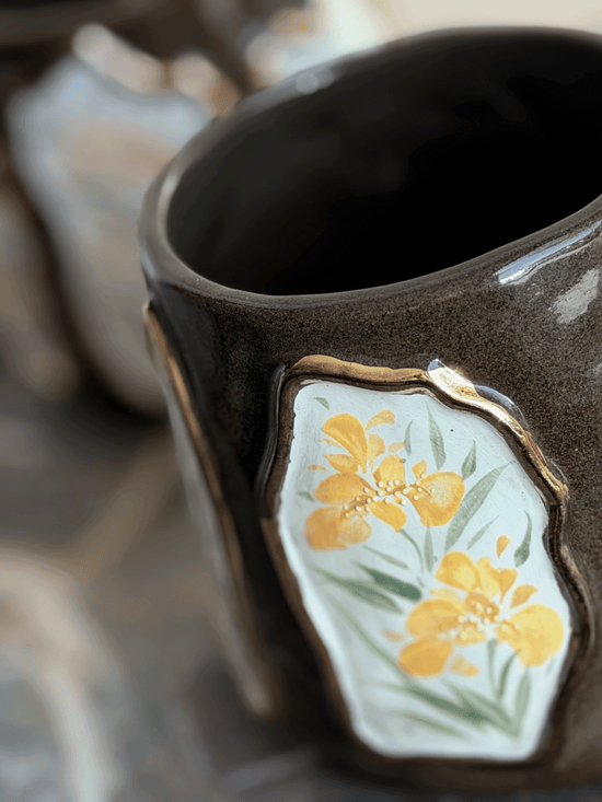 Echo Brown Coffee Mug, Iris