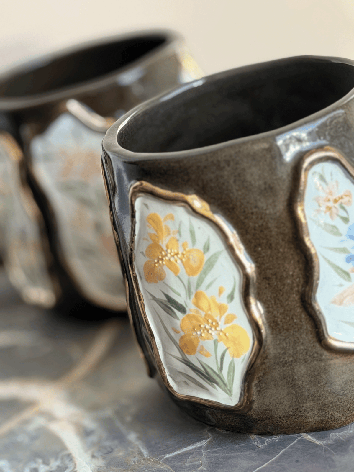 Echo Brown Coffee Mug, Iris
