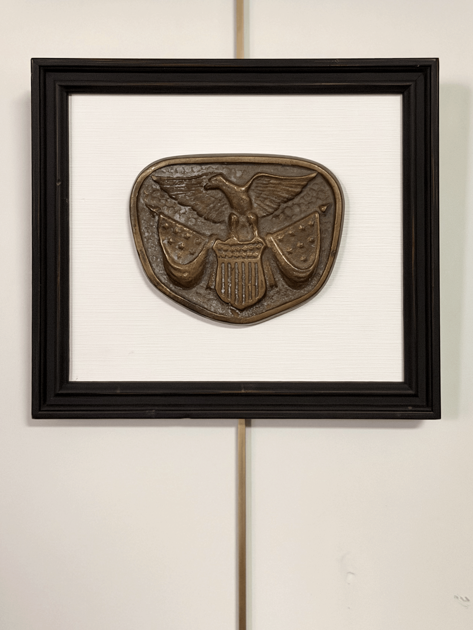 Brass Eagle Medallion, Custom Frame
