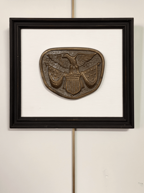 Brass Eagle Medallion, Custom Frame