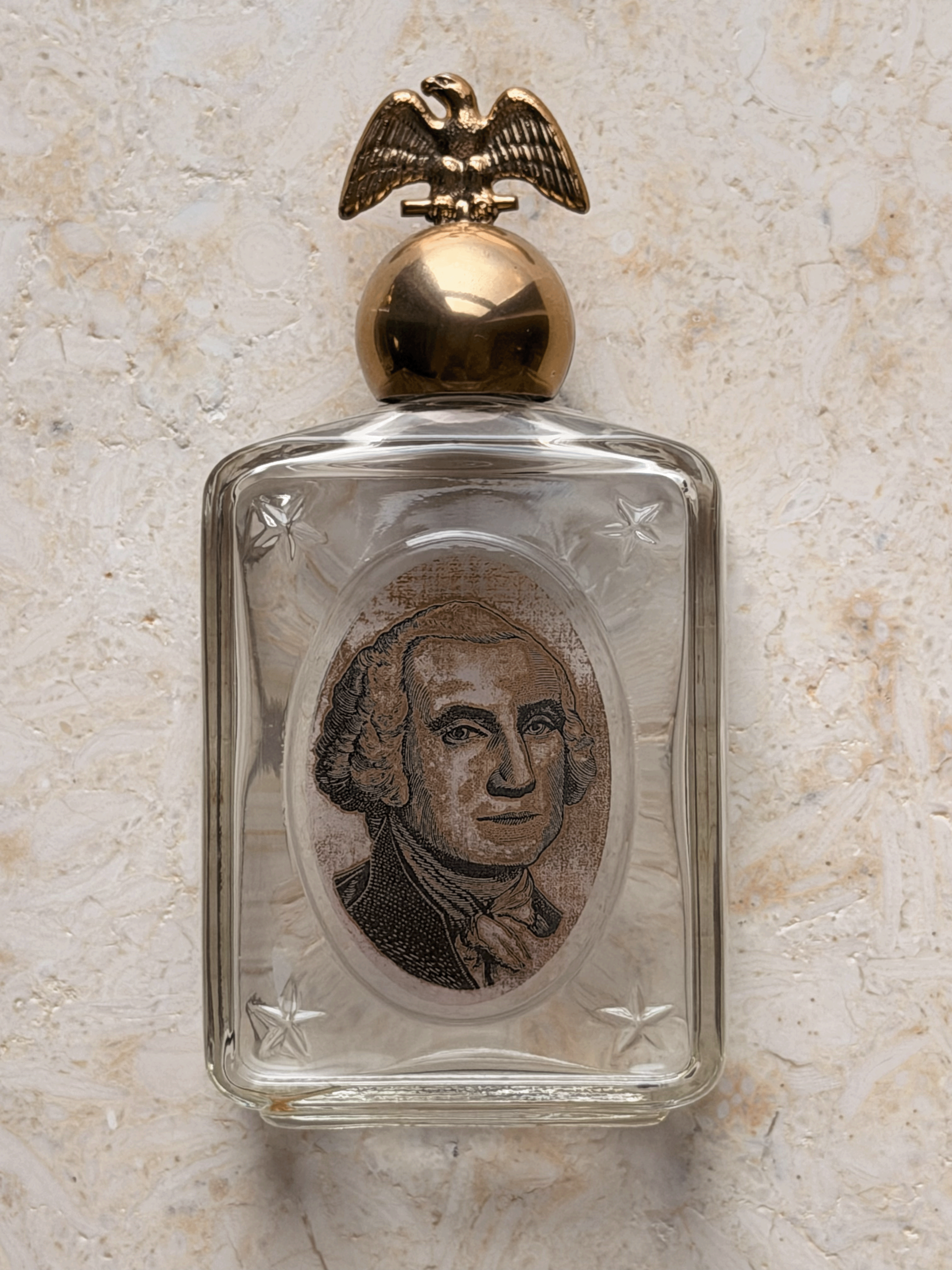 Vintage 1970s Avon Aftershave Bottle, President Washington