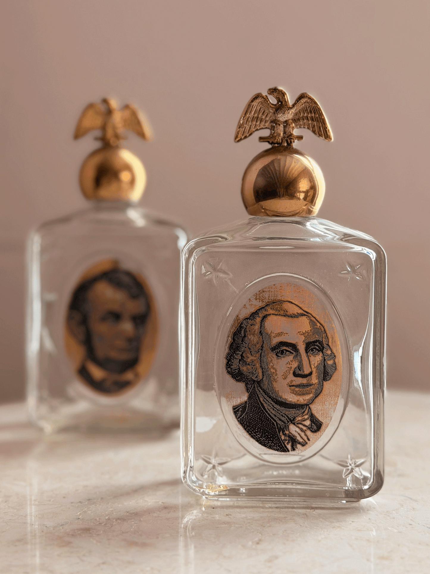 Vintage 1970s Avon Aftershave Bottle, President Washington