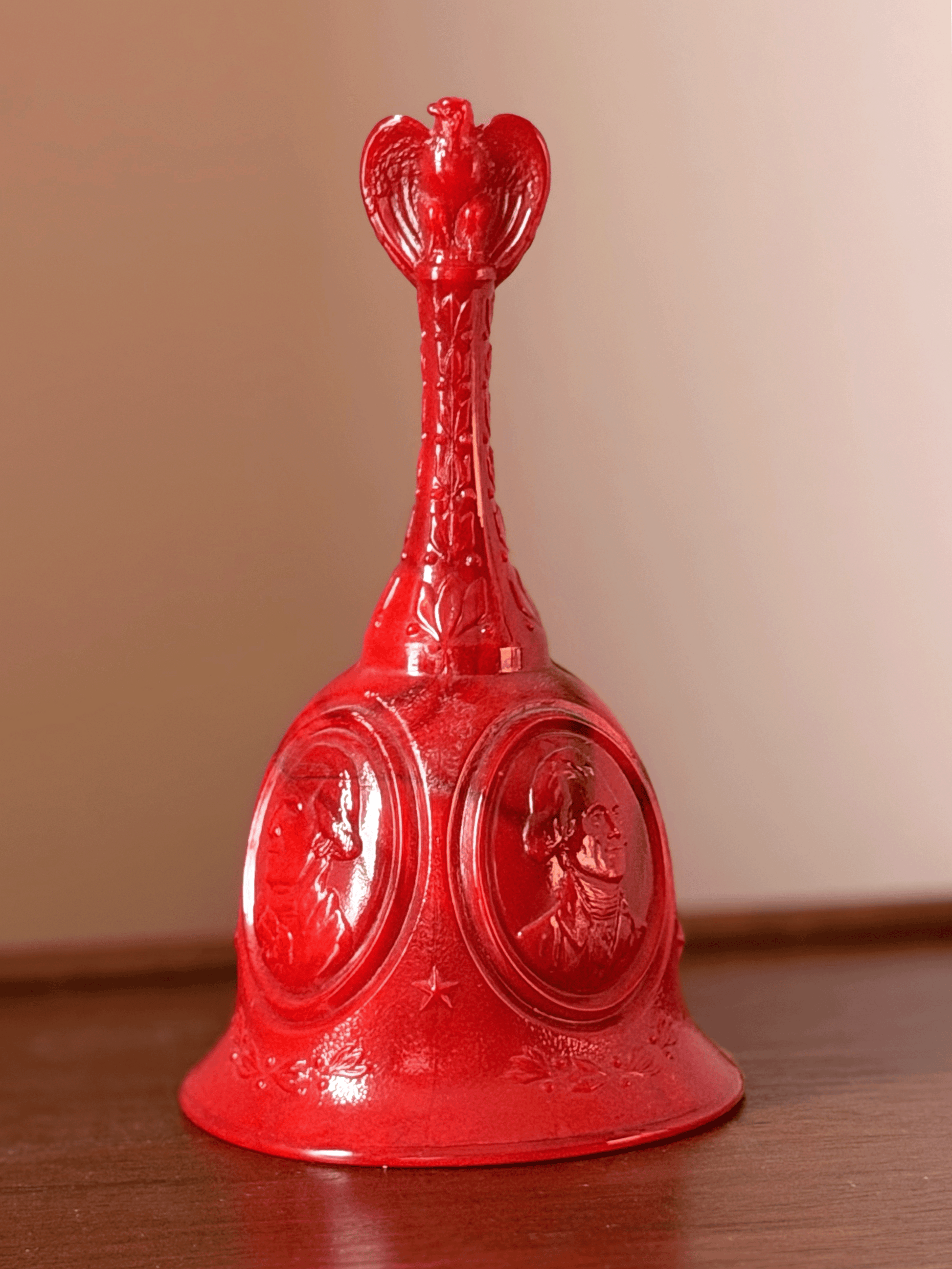 Vintage Fenton Red Slag Glass Bell