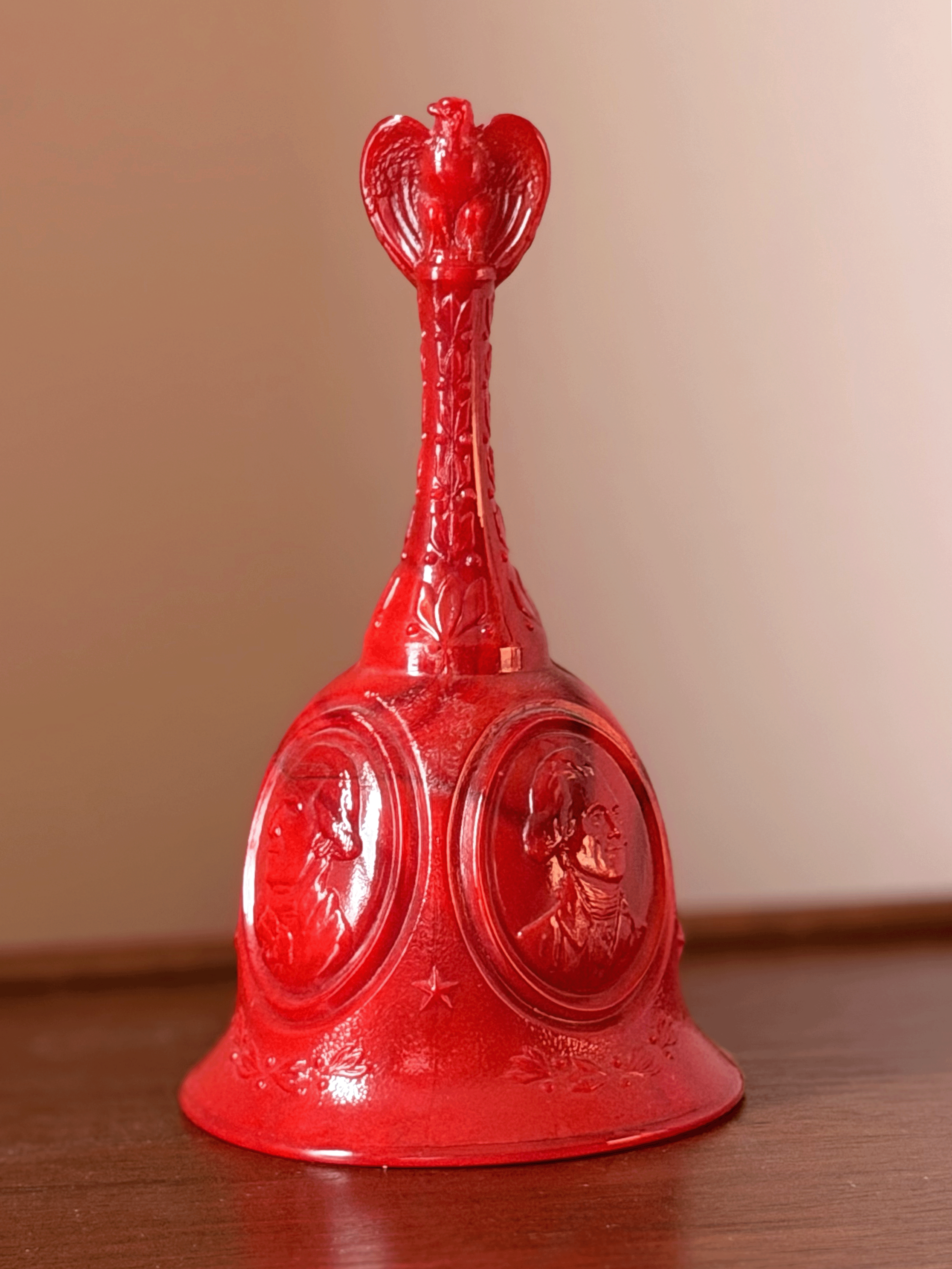 Vintage Fenton Red Slag Glass Bell