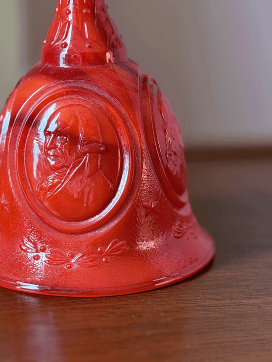 Vintage Fenton Red Slag Glass Bell