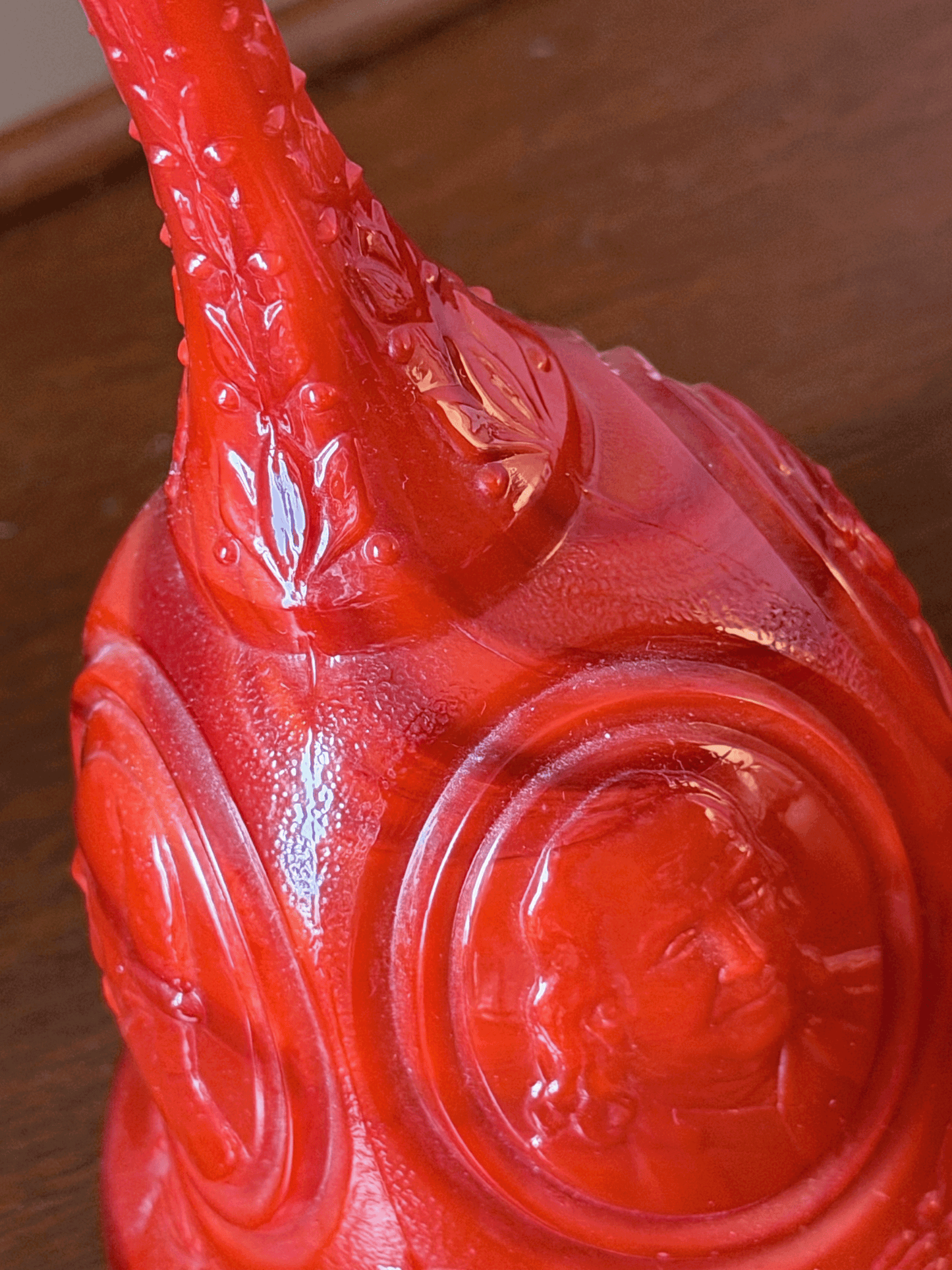 Vintage Fenton Red Slag Glass Bell