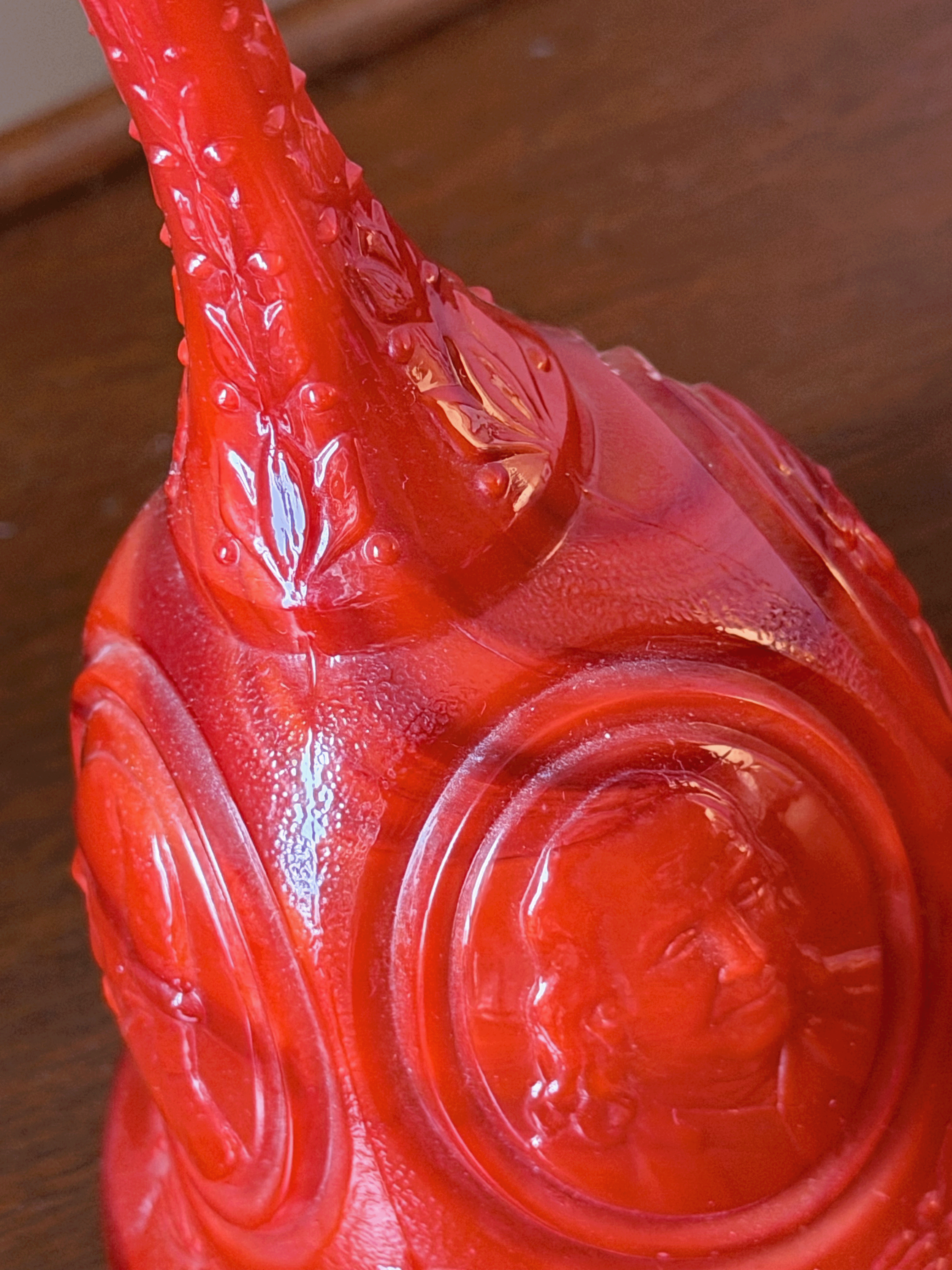 Vintage Fenton Red Slag Glass Bell
