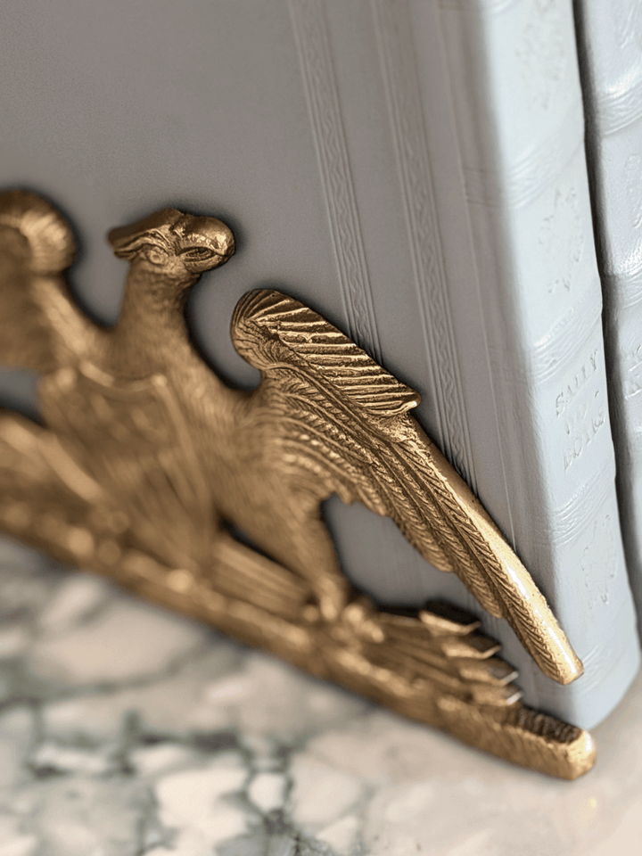 Brass Cast Eagle with Shield Bookends, Set