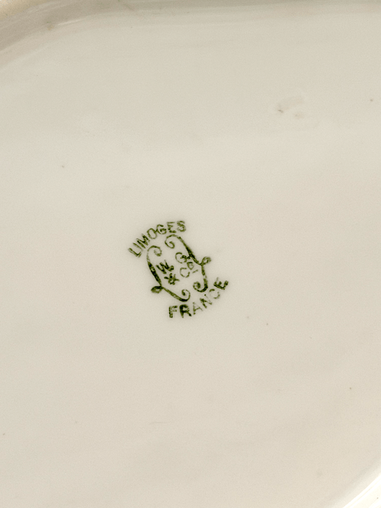 Limoges Candy Dish with Berries and Flowers