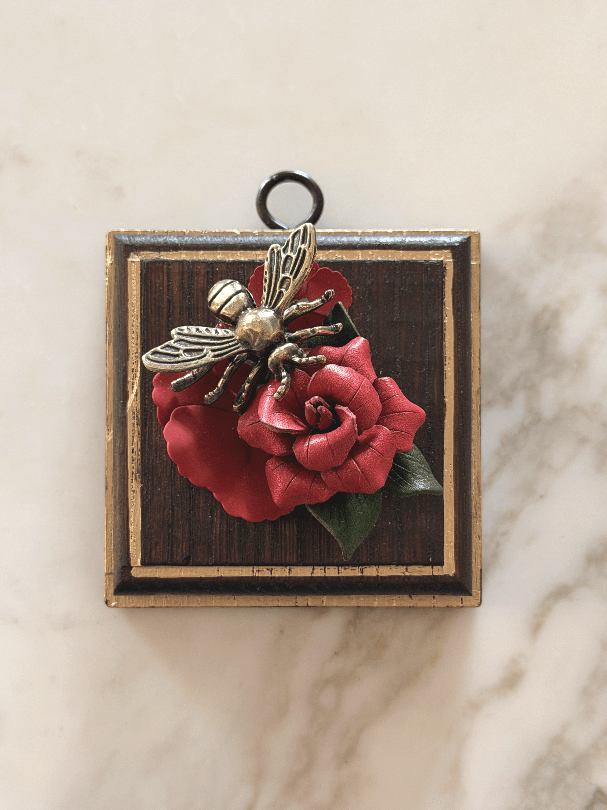 Bee on Leather Rose, Museum Bee