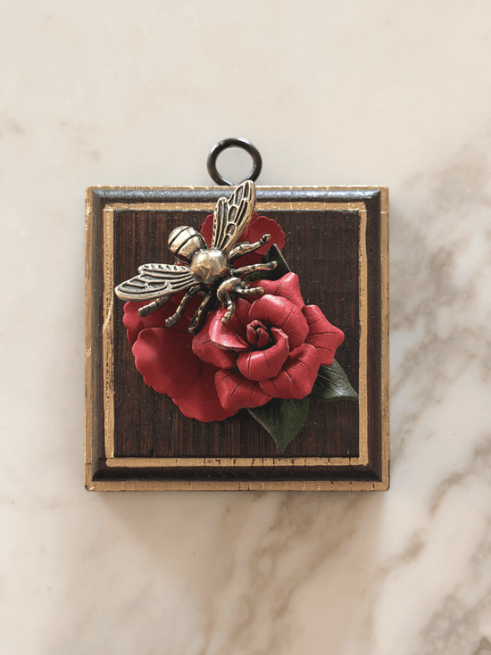 Bee on Leather Rose, Museum Bee