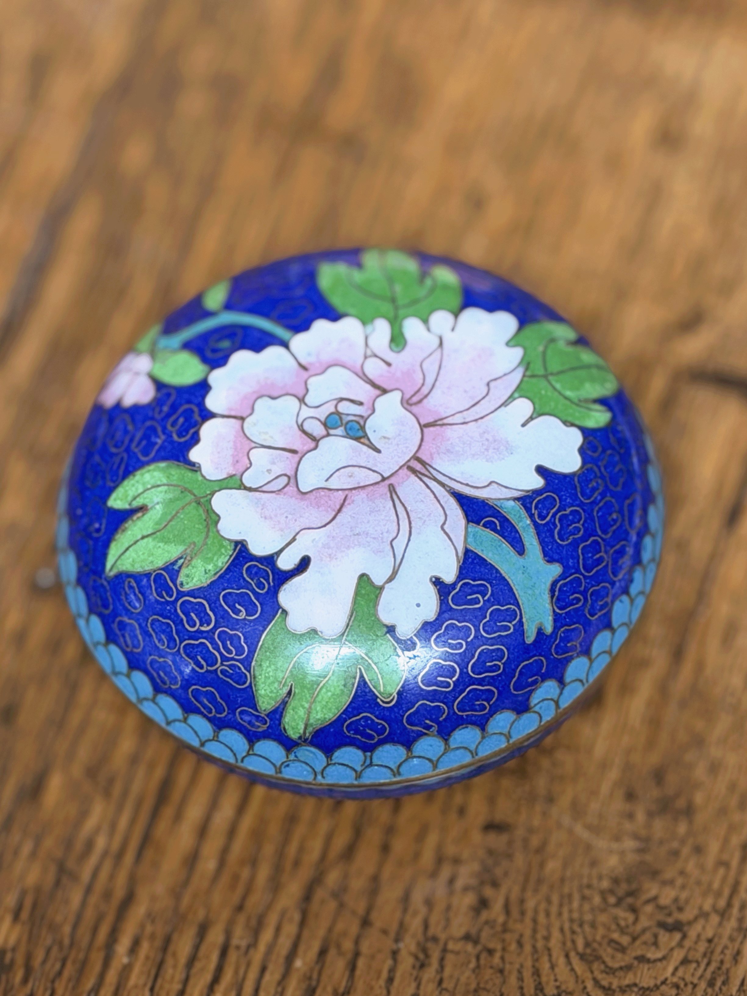 Vintage Cloisonné Enamel Trinket Box