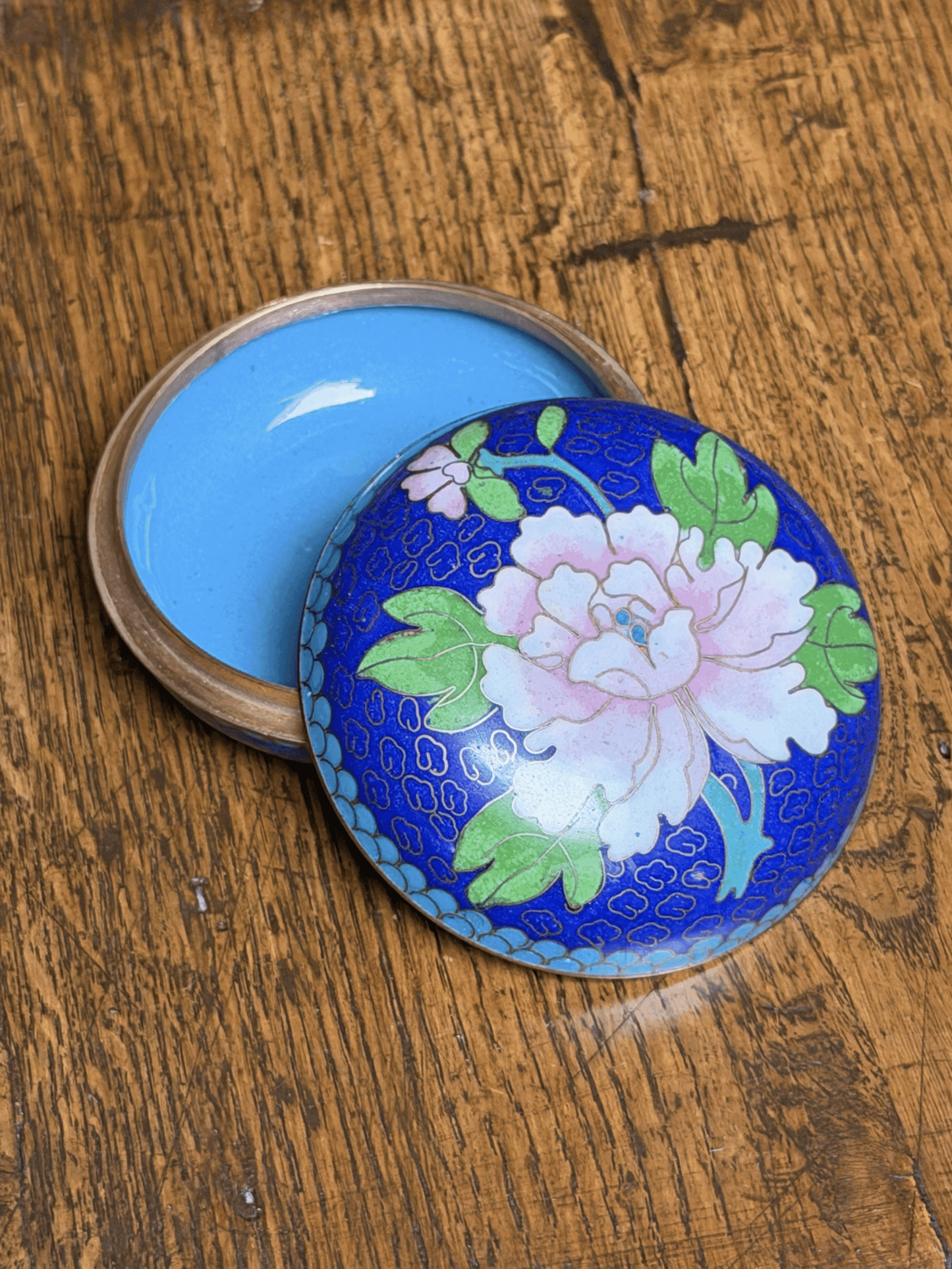 Vintage Cloisonné Enamel Trinket Box