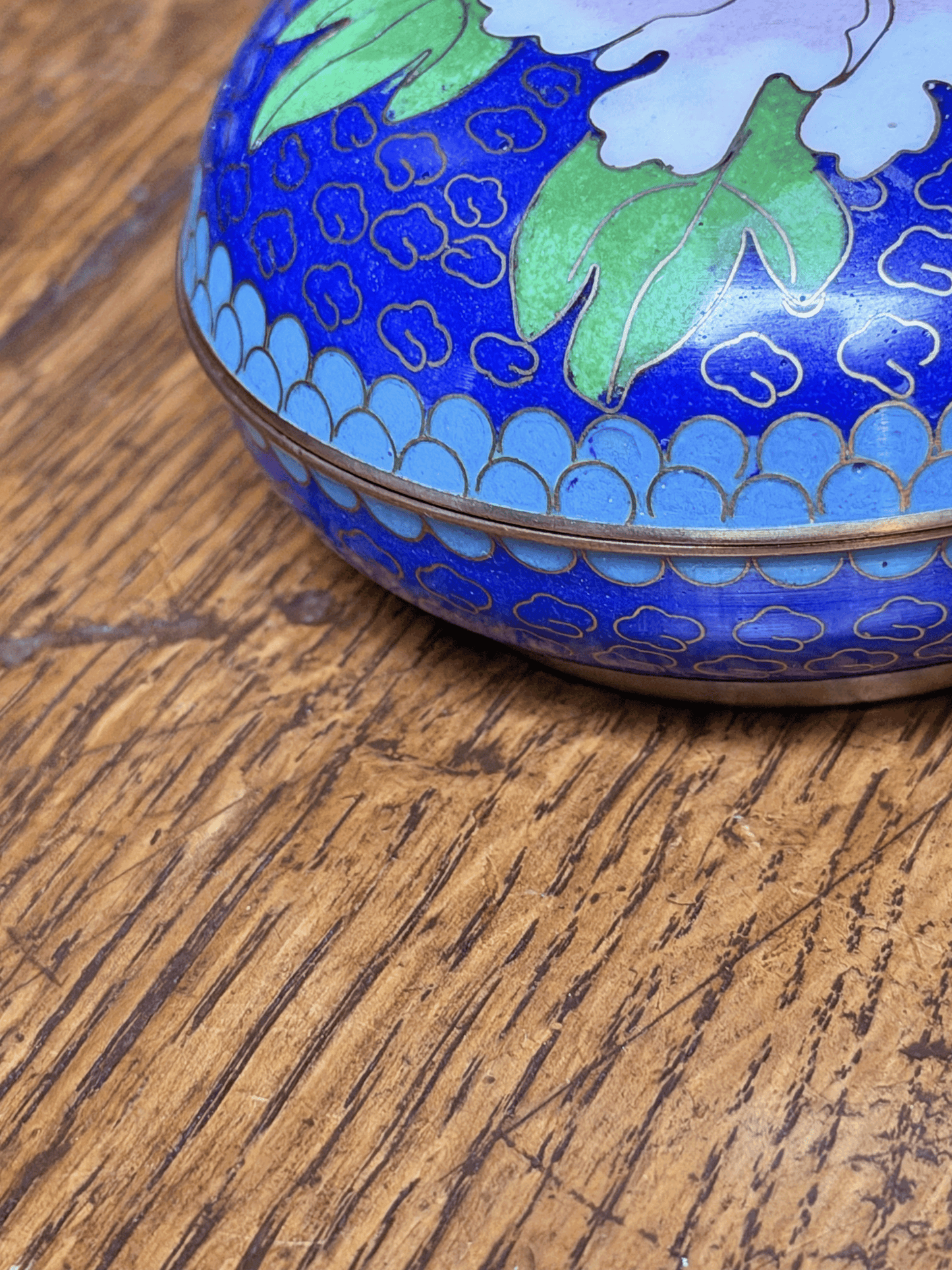 Vintage Cloisonné Enamel Trinket Box