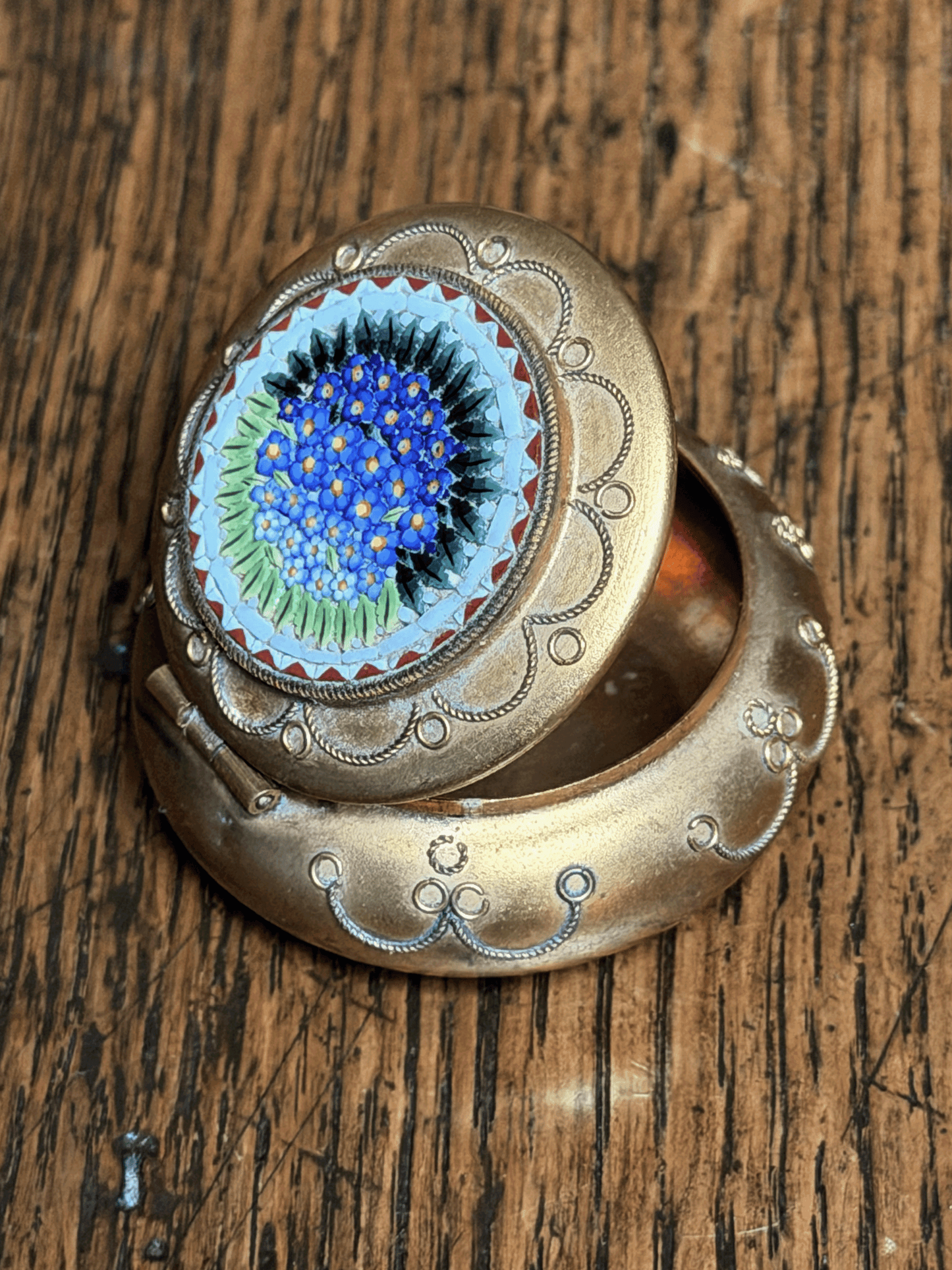 1920's Italian Floral Trinket Box