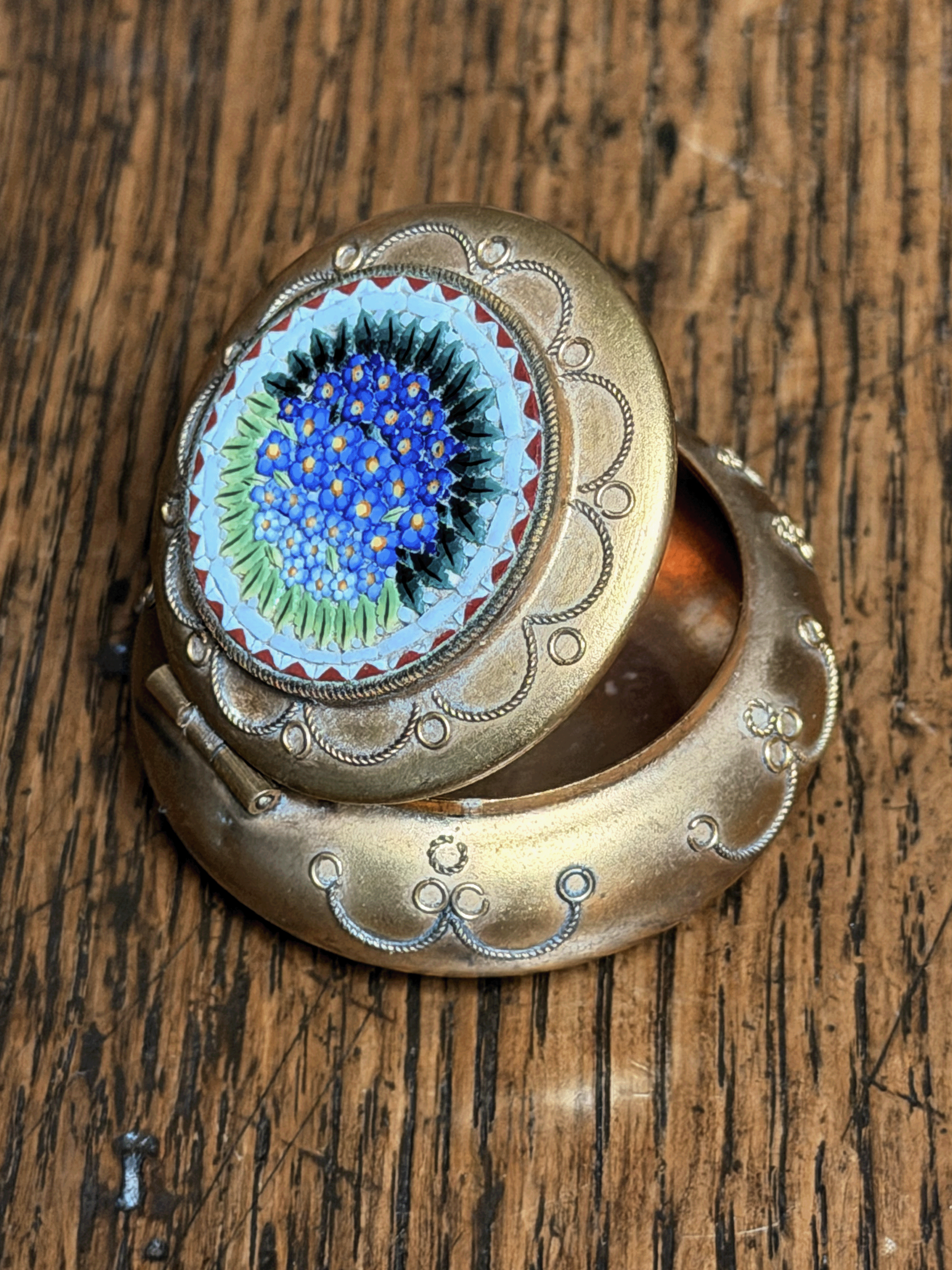 1920's Italian Floral Trinket Box