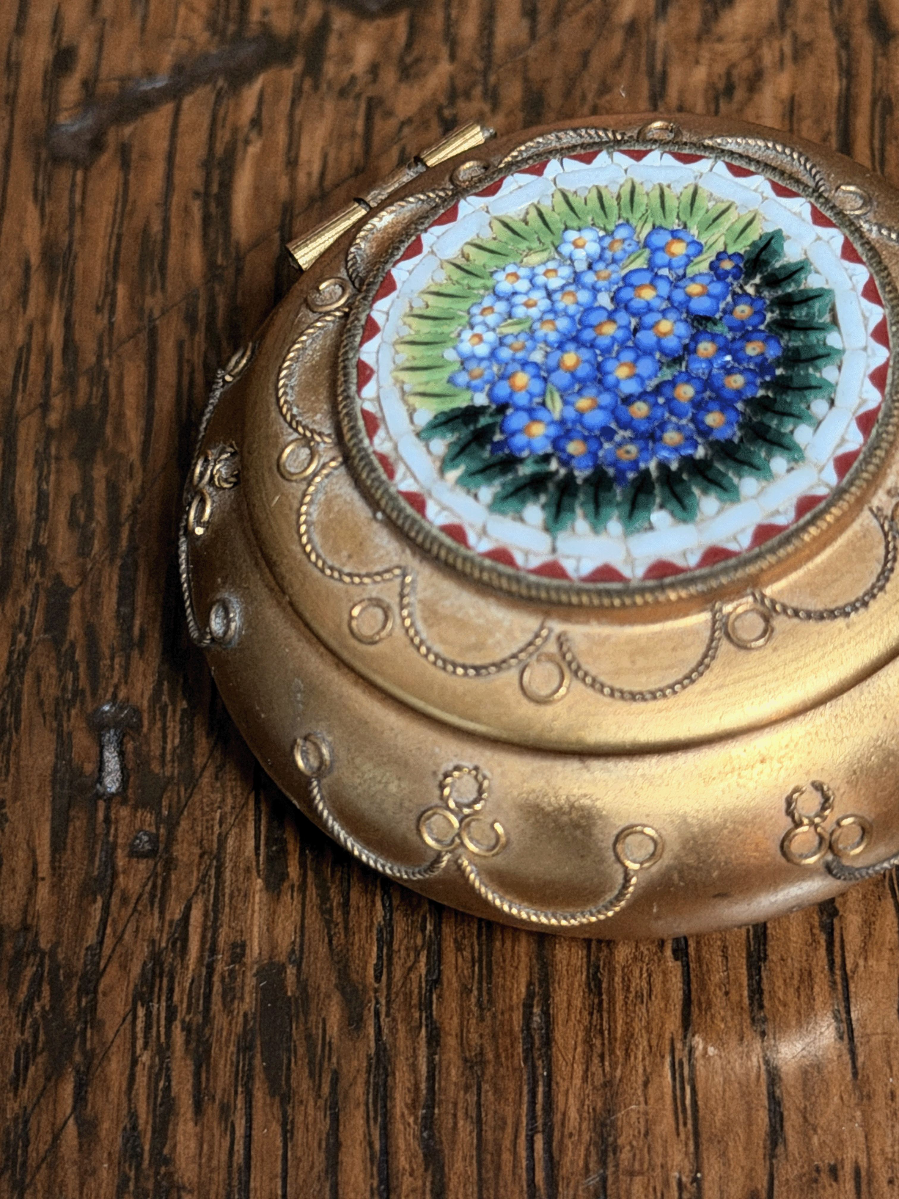 1920's Italian Floral Trinket Box