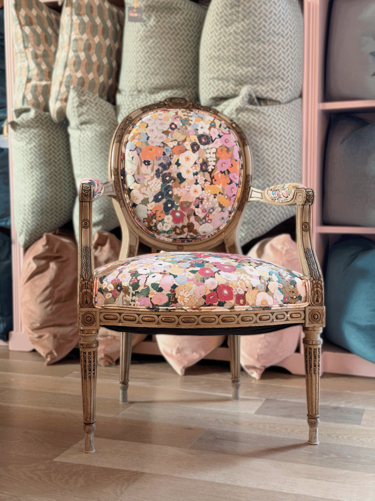 Custom Upholstered Peony Side Chair, TSI Atelier