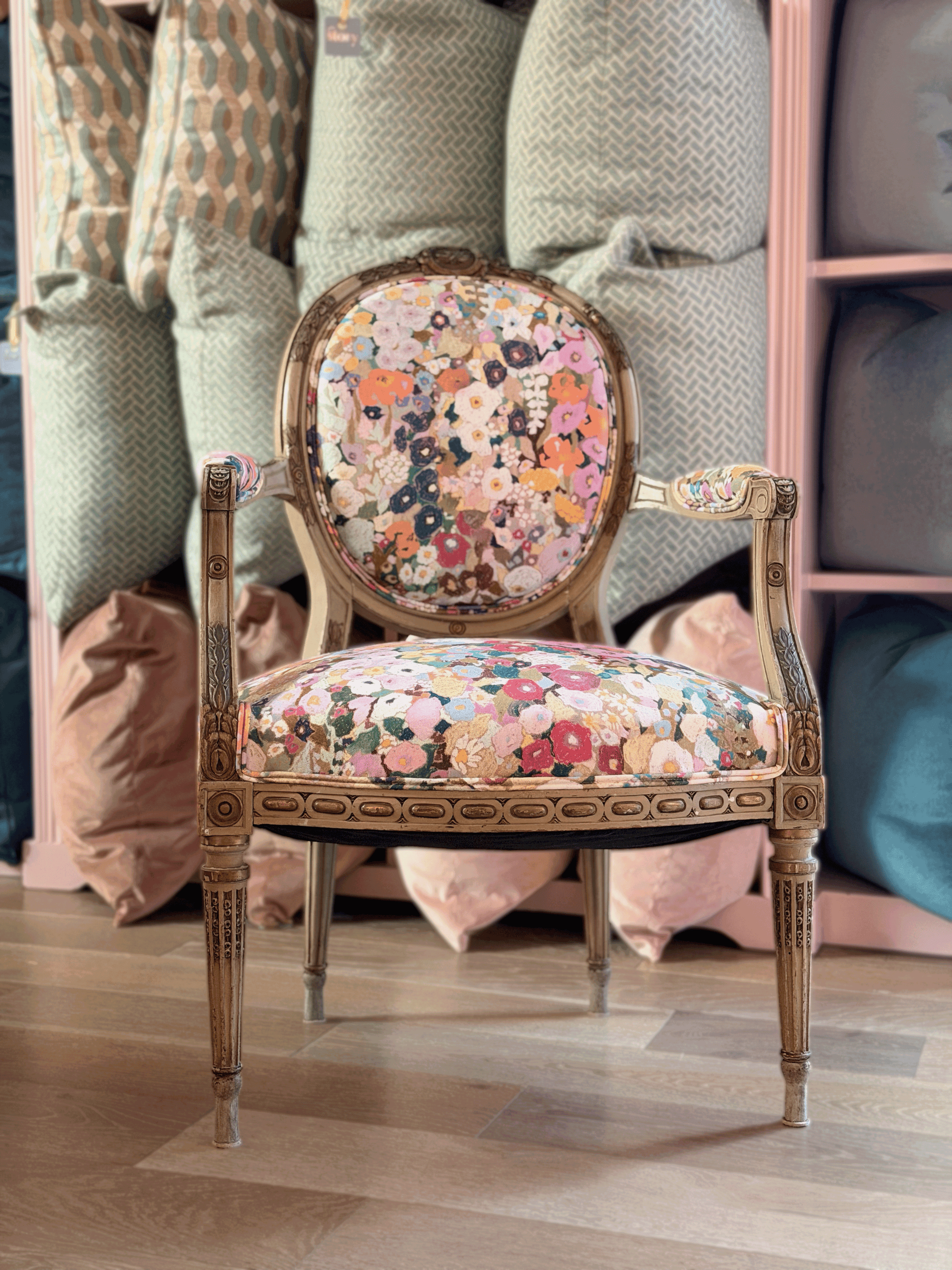 Custom Upholstered Peony Side Chair, TSI Atelier