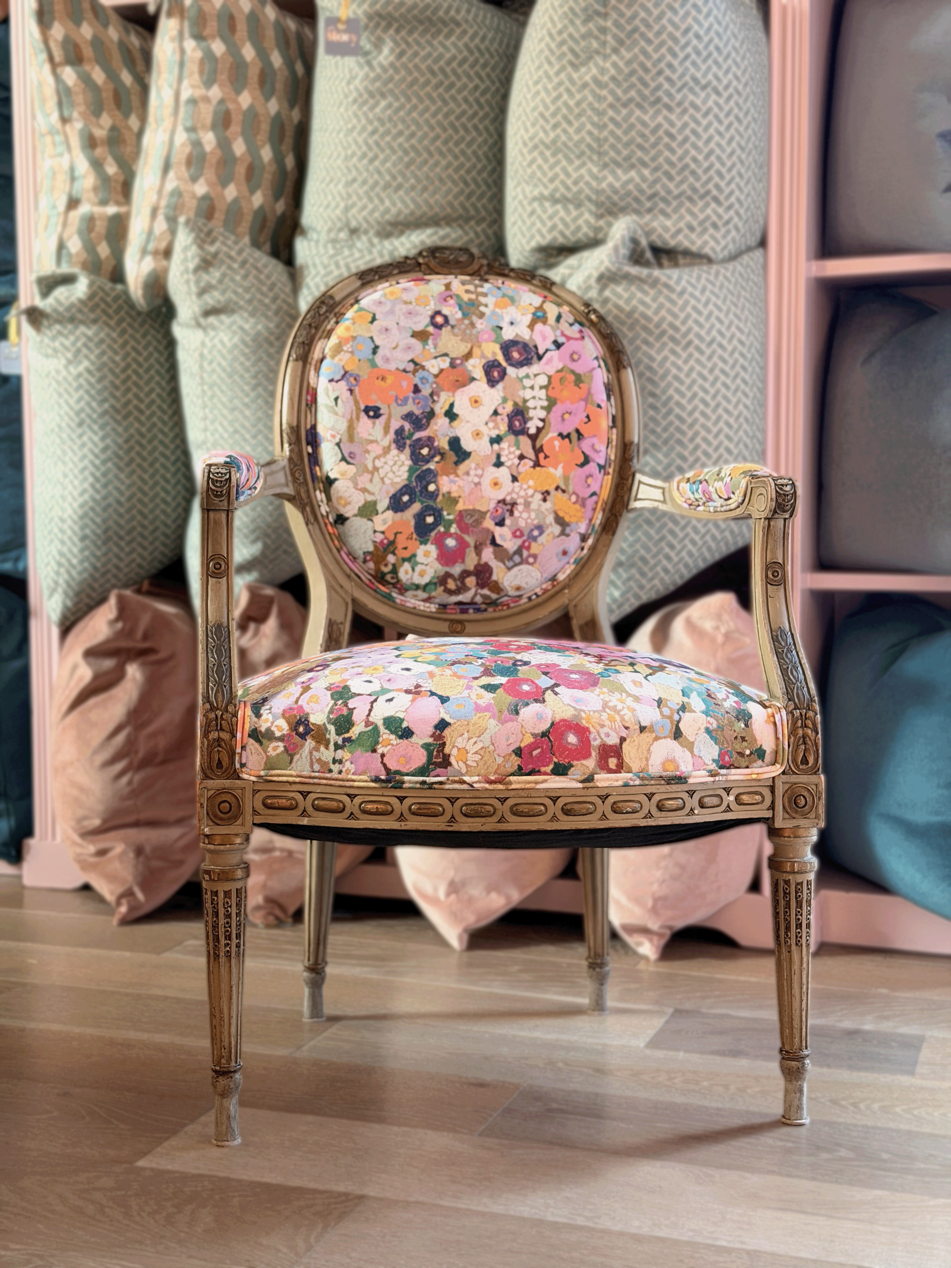 Custom Upholstered Peony Side Chair, TSI Atelier