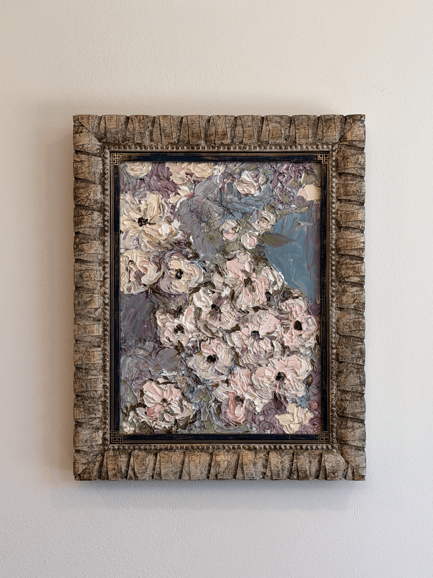 Pink Flower Oil Painting, Tiffany Skilling