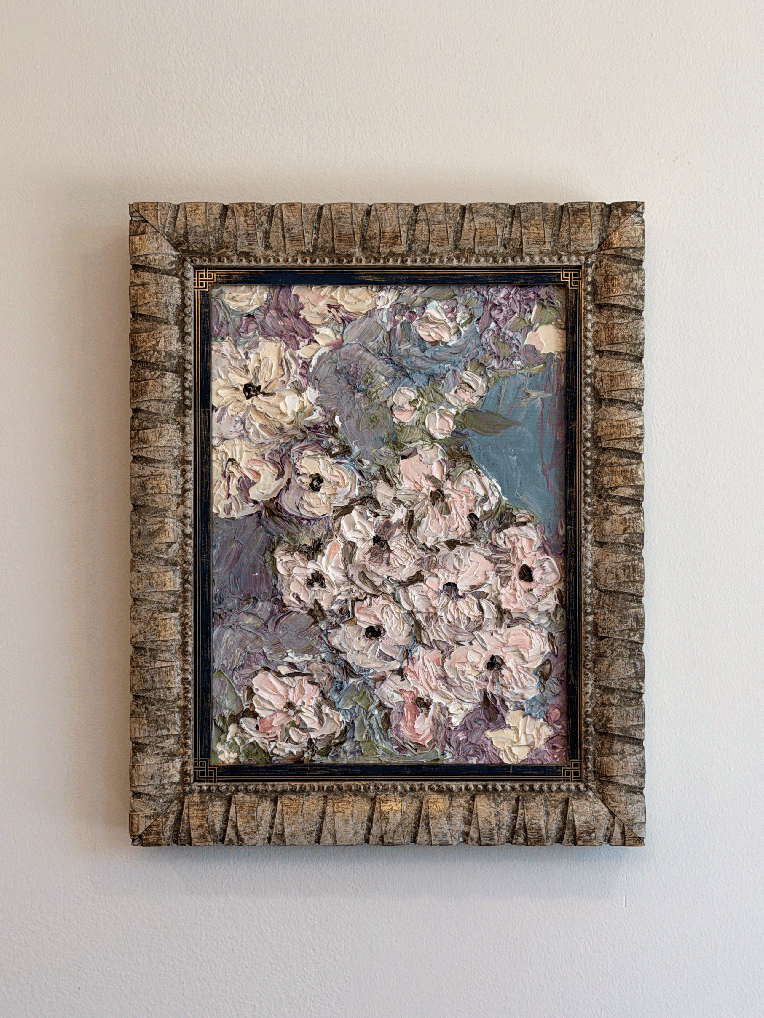 Pink Flower Oil Painting, Tiffany Skilling