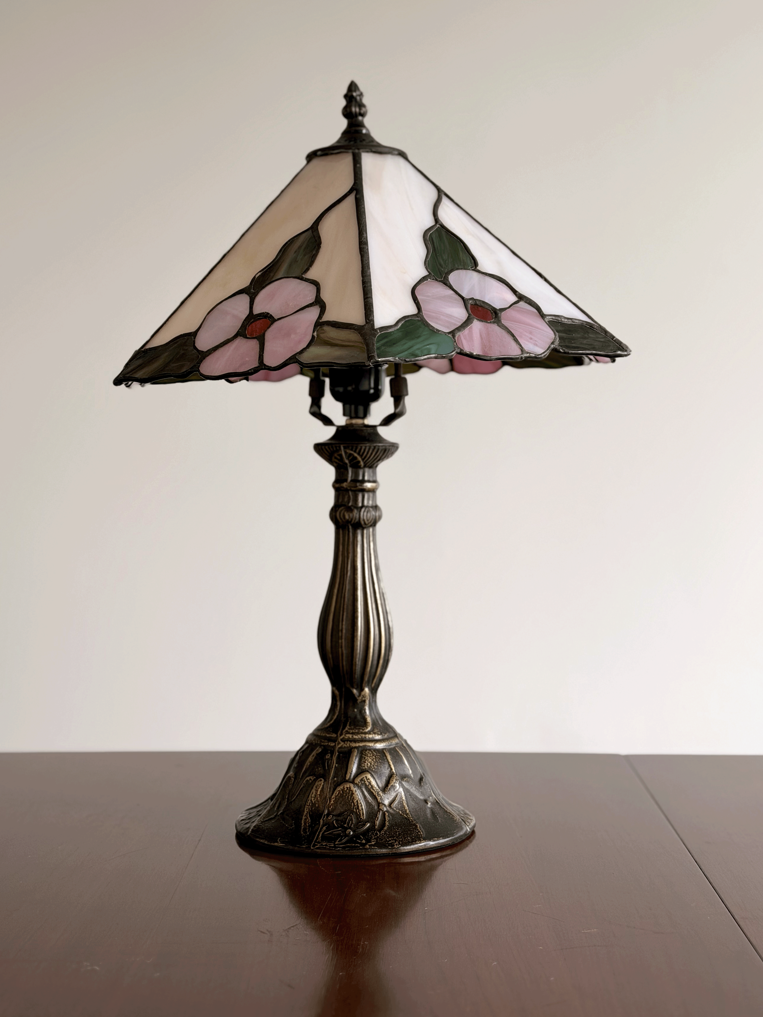 Floral Tiffany Lamps, Pair