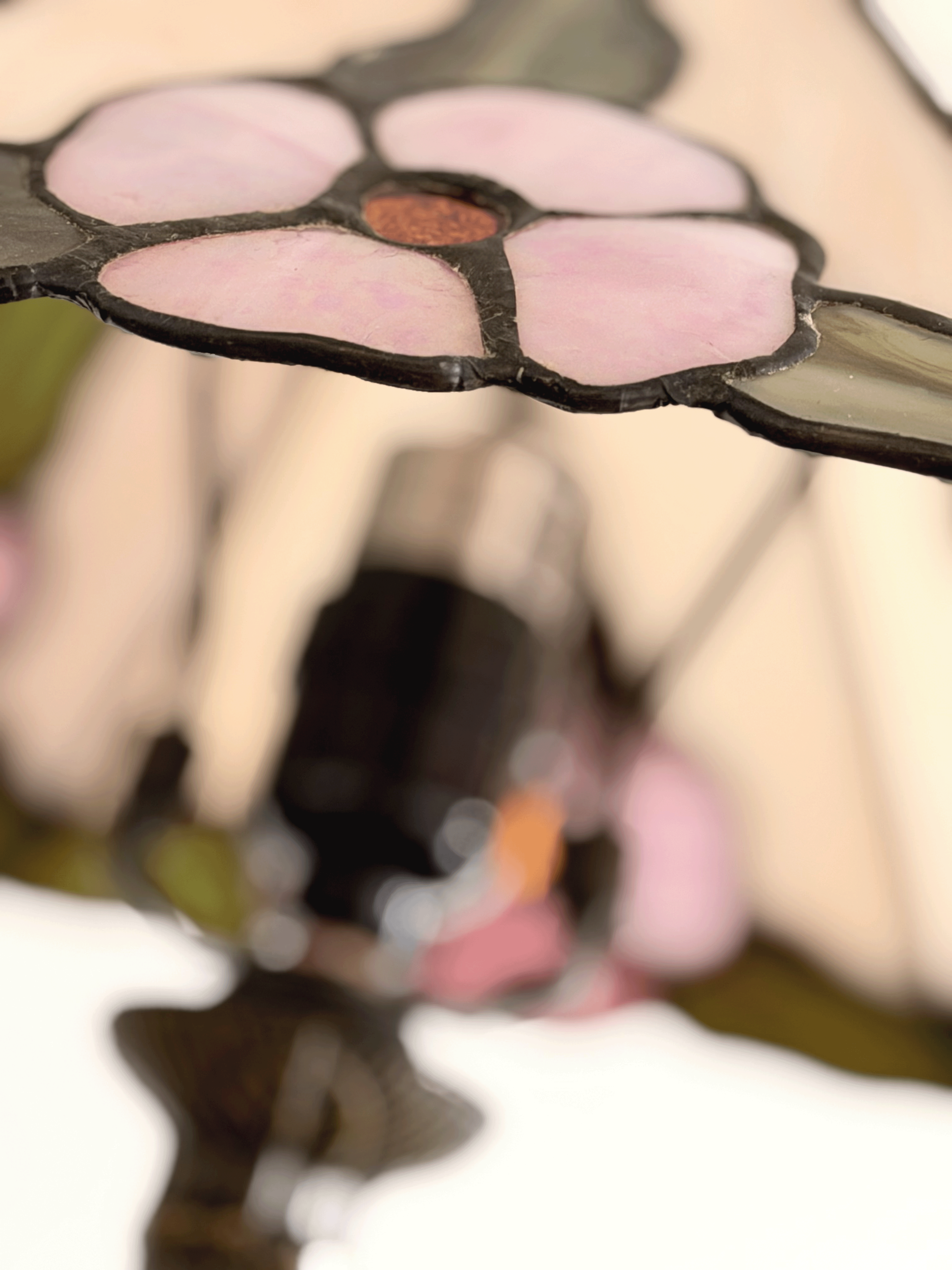 Floral Tiffany Lamps, Pair