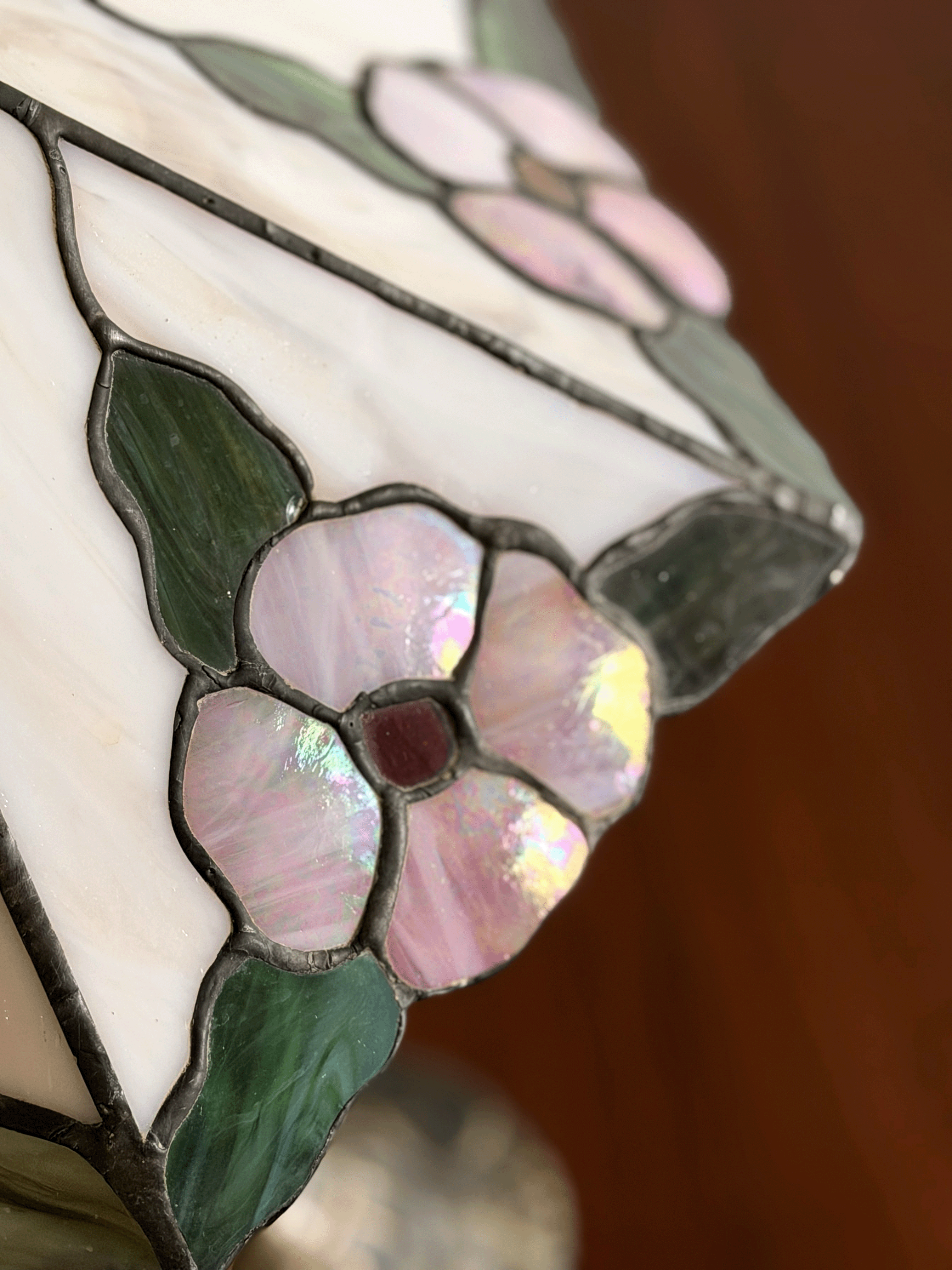 Floral Tiffany Lamps, Pair