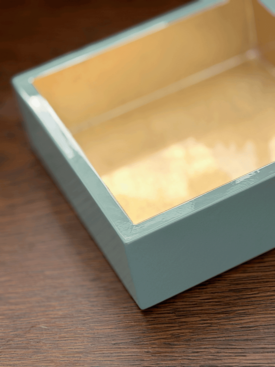 Celadon Lacquer Cocktail Napkin Holder