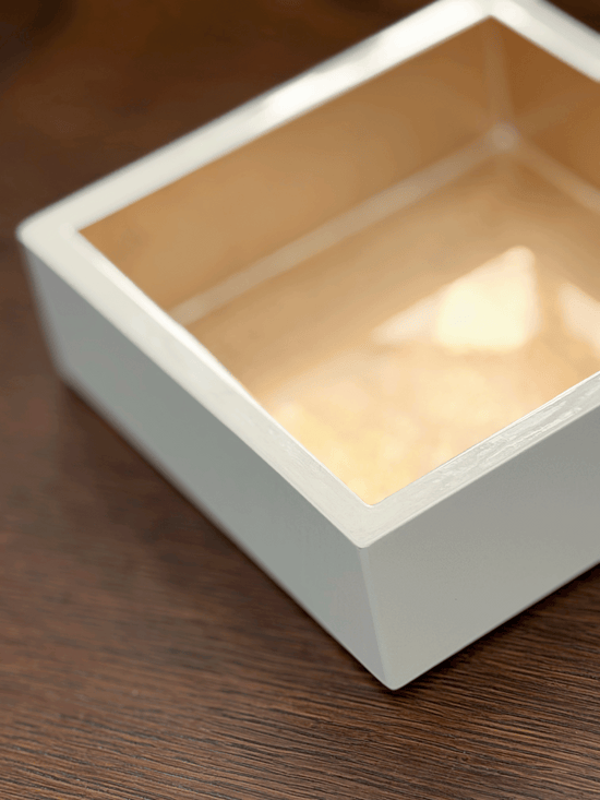 Ivory Lacquer Cocktail Napkin Holder
