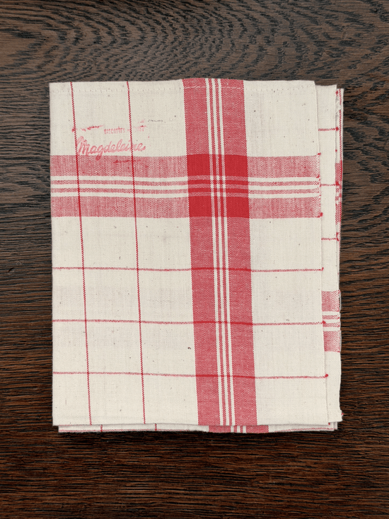 French Tea Towel in Red Plaid