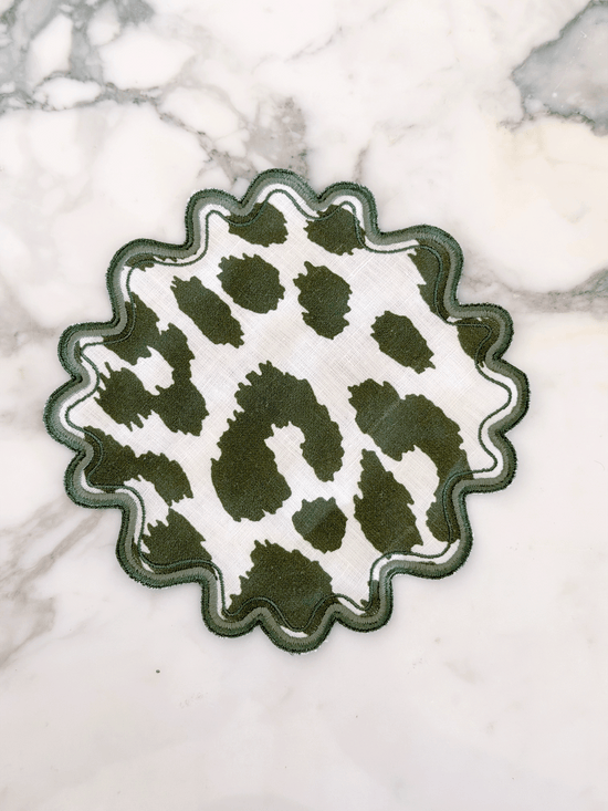 Matouk Leopard Cocktail Napkin, Set of 4