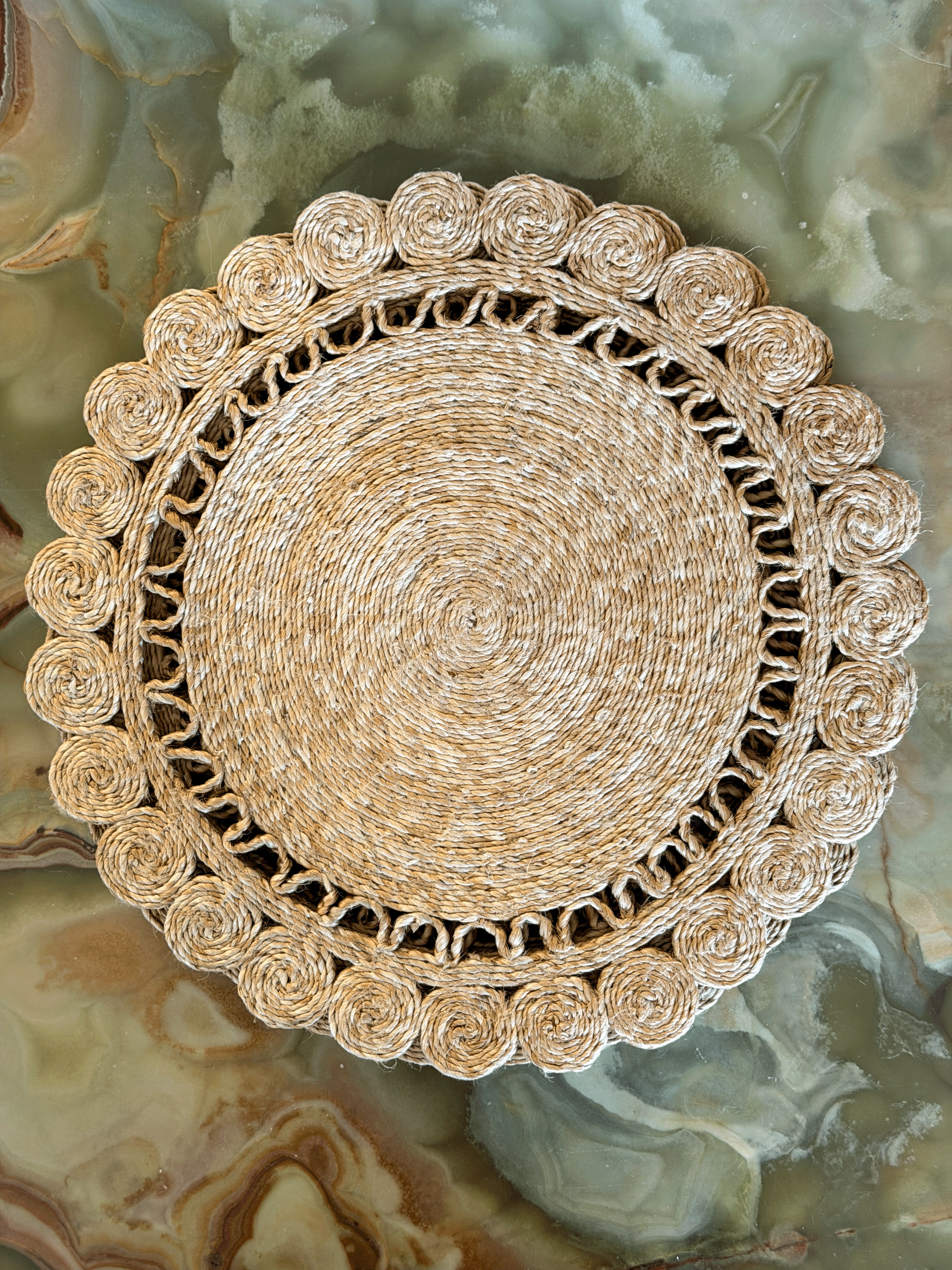 Handwoven Jute Placemats, Set of 2