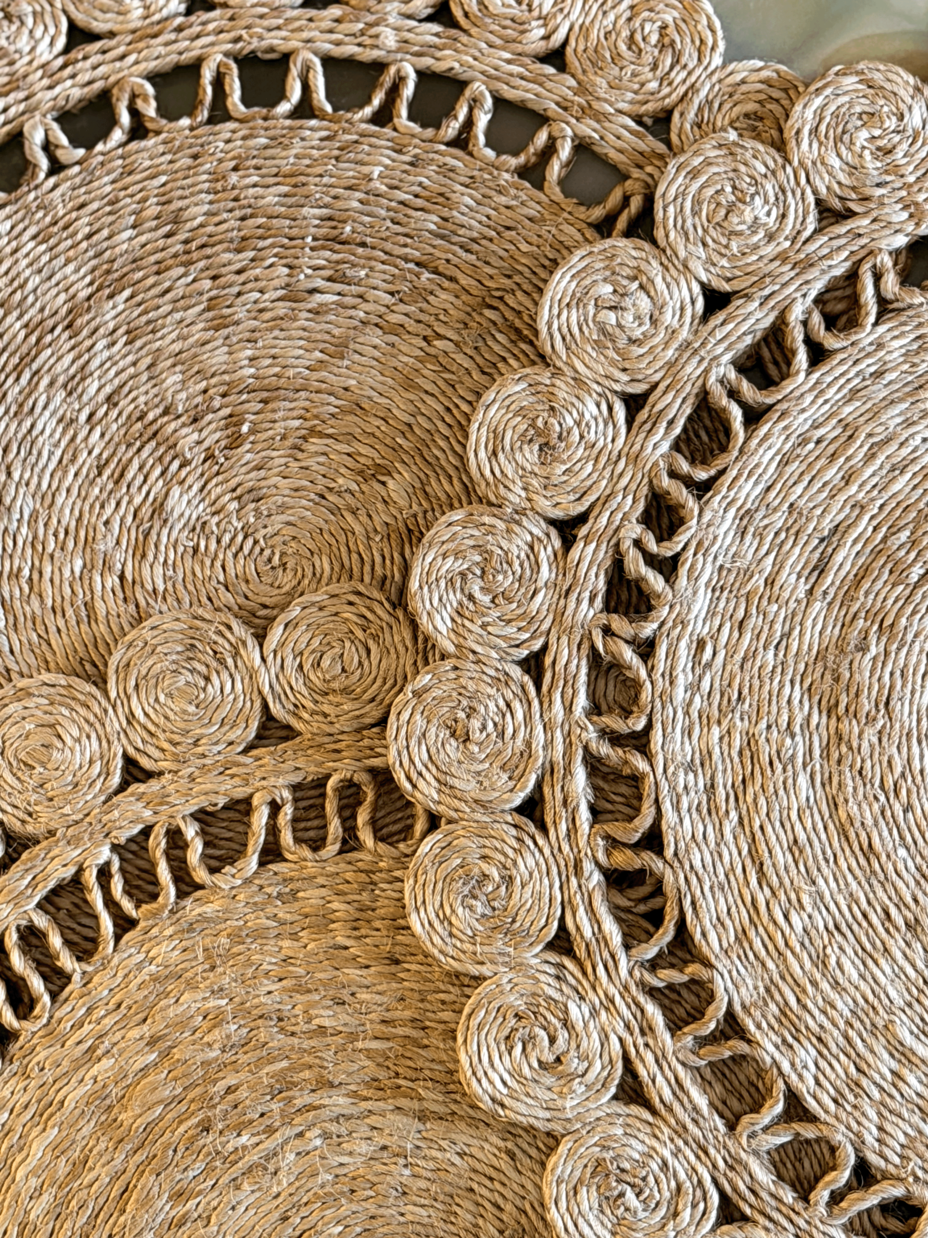 Handwoven Jute Placemats, Set of 2