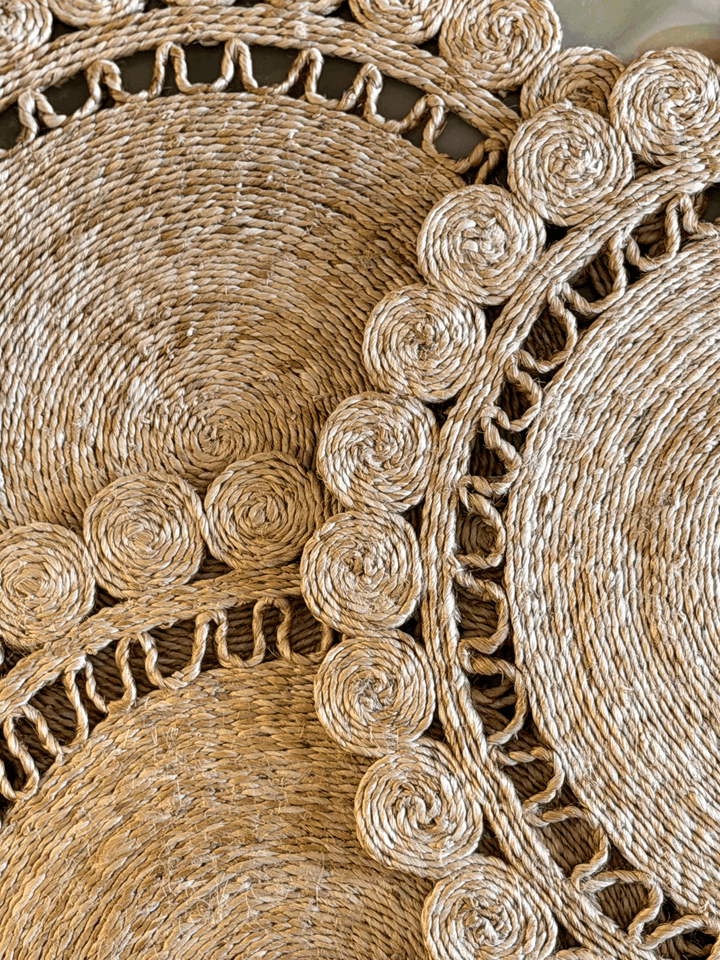 Handwoven Jute Placemats, Set of 2