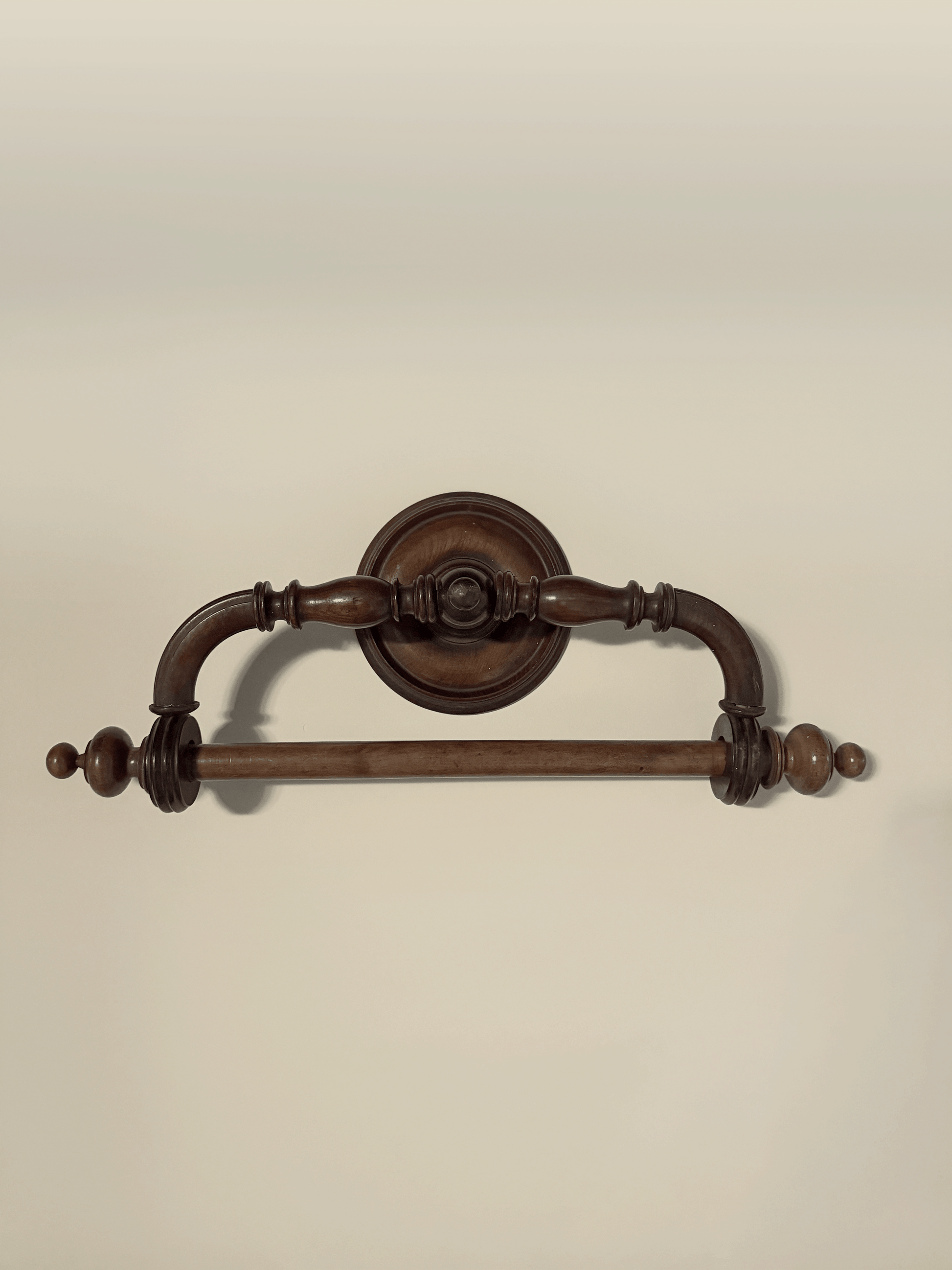 Antique French Mahogany Towel Rack, 1890-1910