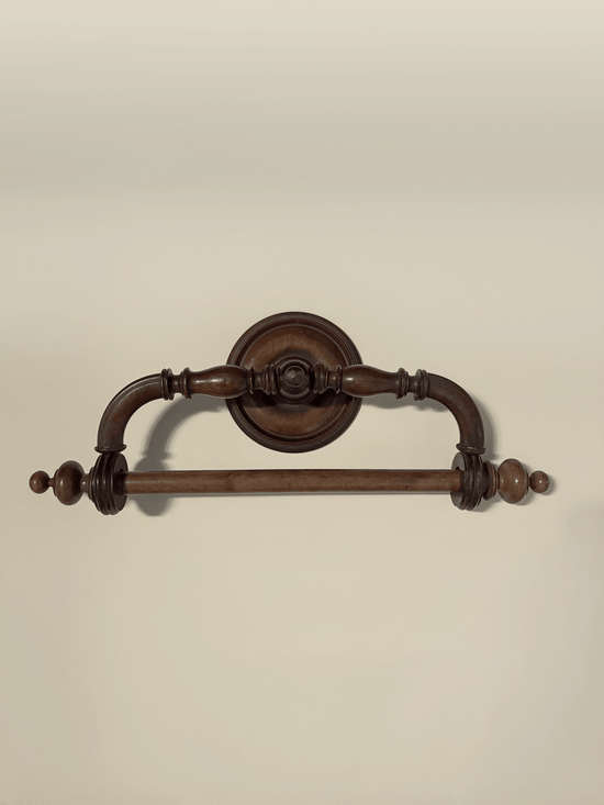 Antique French Mahogany Towel Rack, 1890-1910