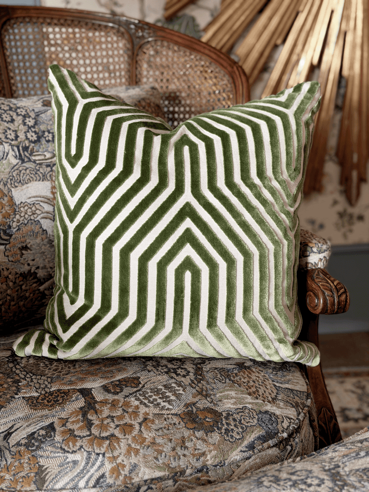 Vanderbilt, Lettuce - Square Throw Pillow