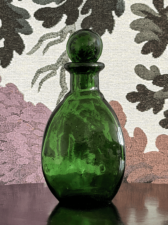 Vintage Emerald Green Perfume Bottle