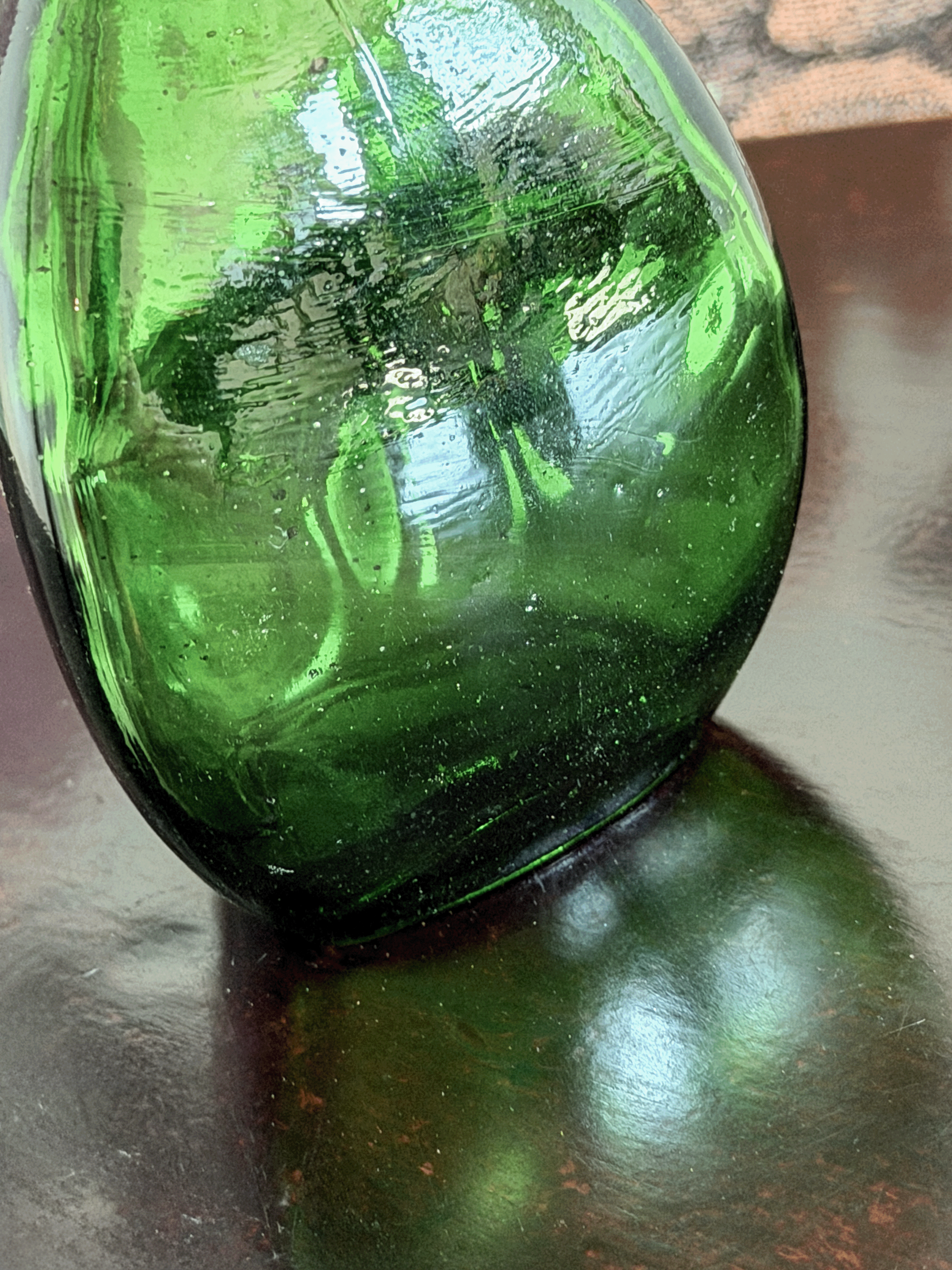 Vintage Emerald Green Perfume Bottle