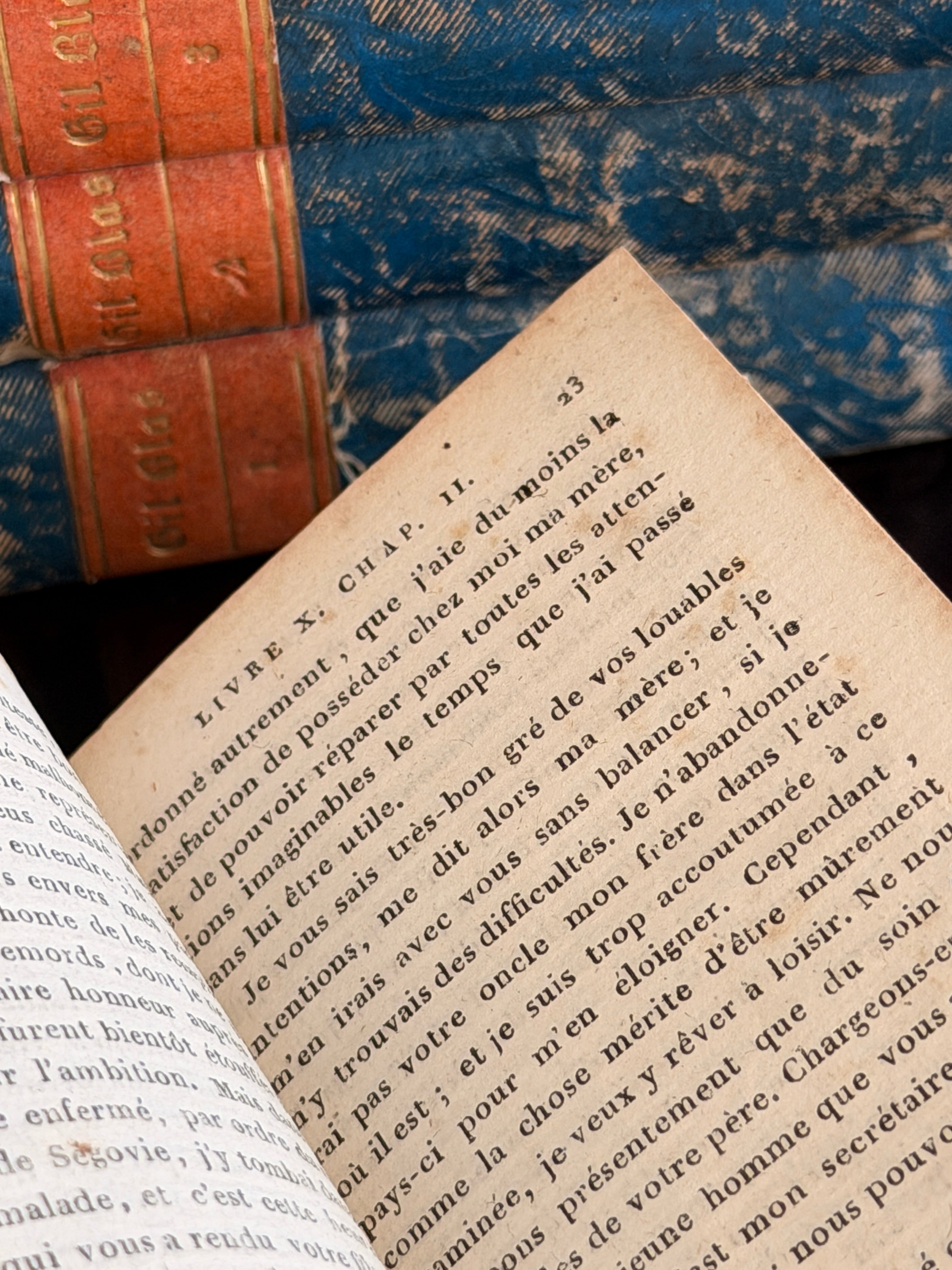 Four-Volume Miniature “Gil Blas” Set