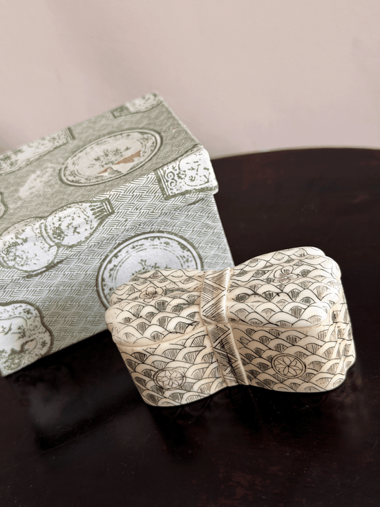 Hand-Carved Bone Trinket Boxes, with Boxes