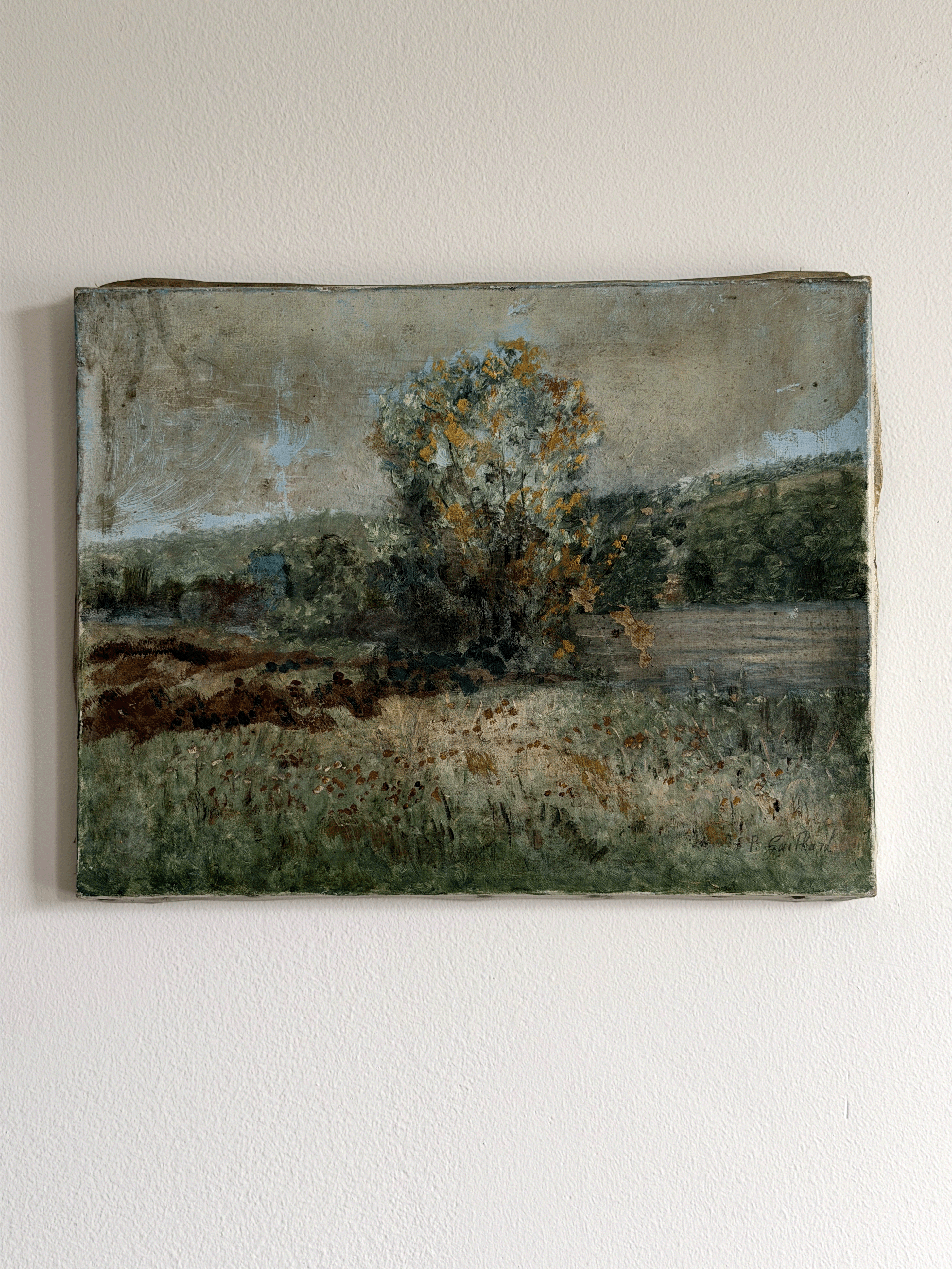 Original P. Gaillard "Le Soir à Éragny" Oil Canvas