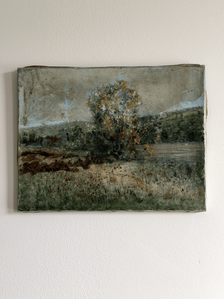 Original P. Gaillard "Le Soir à Éragny" Oil Canvas